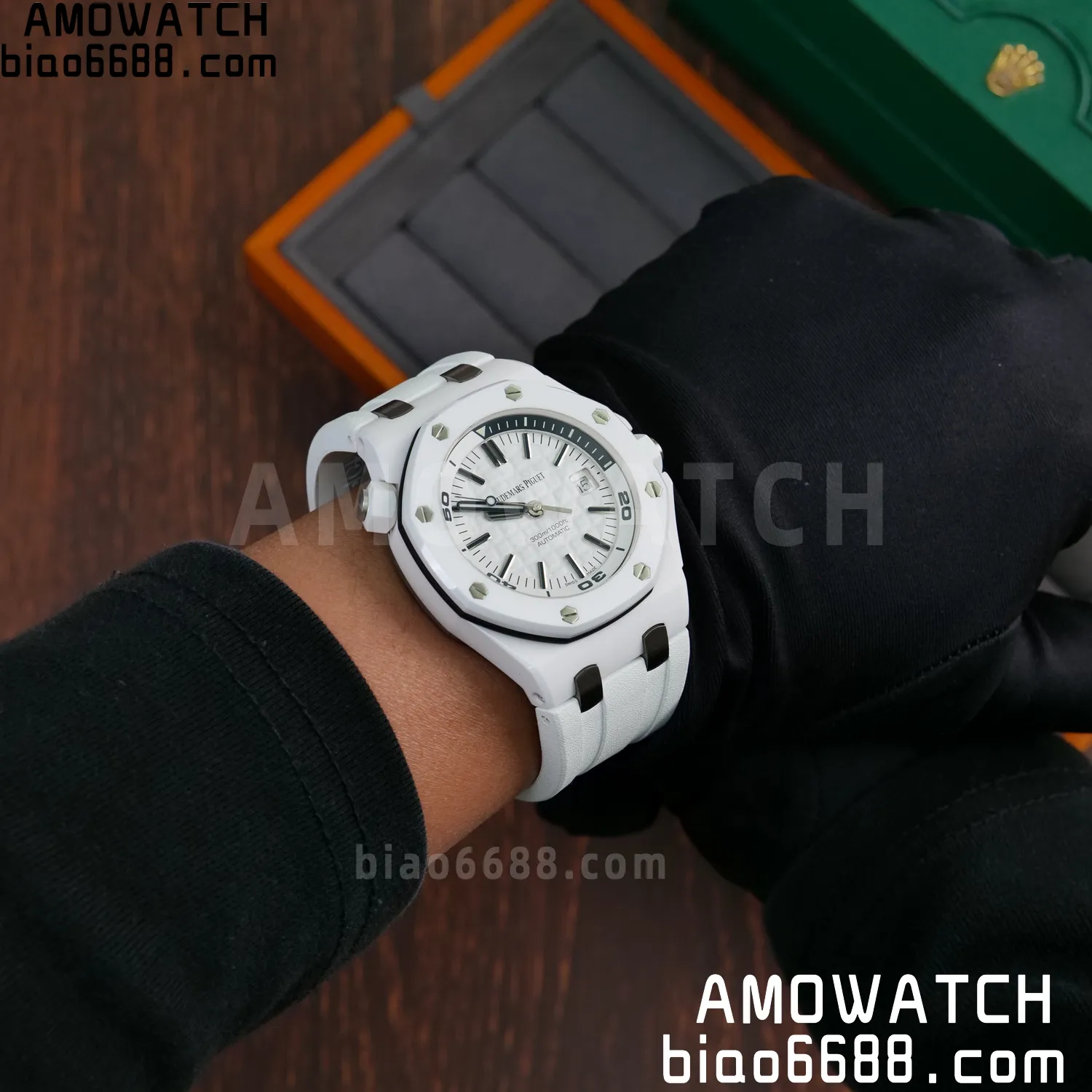 Audemars Piguet - Royal Oak Offshore Diver 15707CB.OO.A010CA.01 White Ceramic ZF 1:1 Best Edition SA3120 Super Clone 94 997759d6288e315 AMO Watch