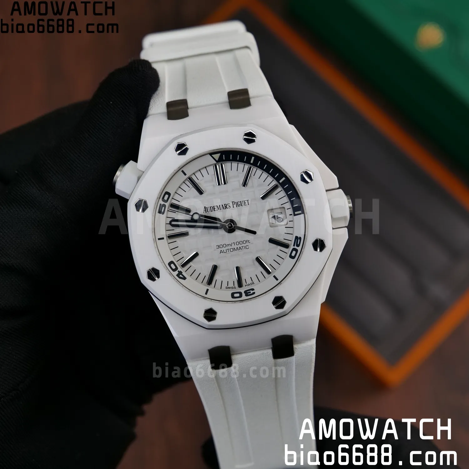 Audemars Piguet - Royal Oak Offshore Diver 15707CB.OO.A010CA.01 White Ceramic ZF 1:1 Best Edition SA3120 Super Clone 69 9e0f846357ea91b AMO Watch
