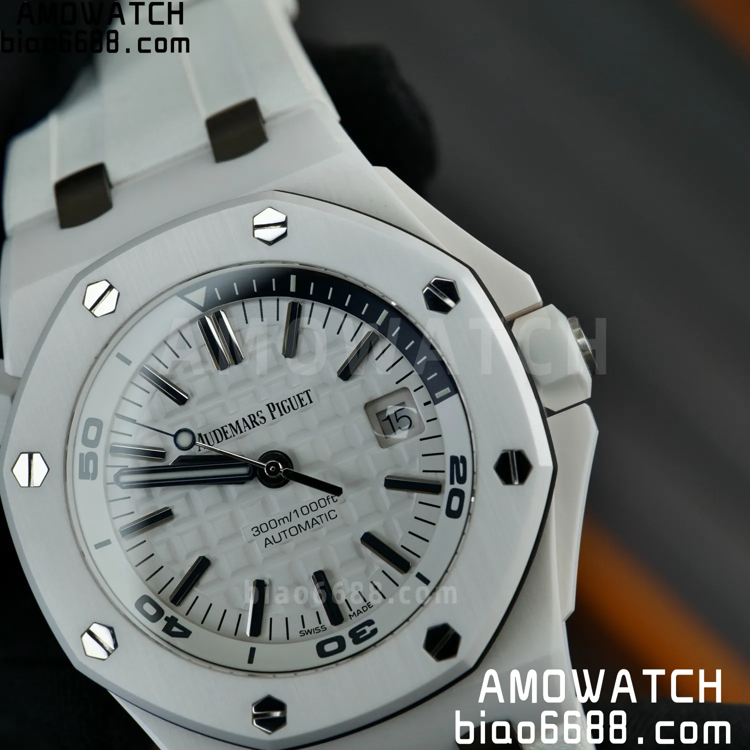 Audemars Piguet - Royal Oak Offshore Diver 15707CB.OO.A010CA.01 White Ceramic ZF 1:1 Best Edition SA3120 Super Clone 82 ba6a4c381113eef AMO Watch