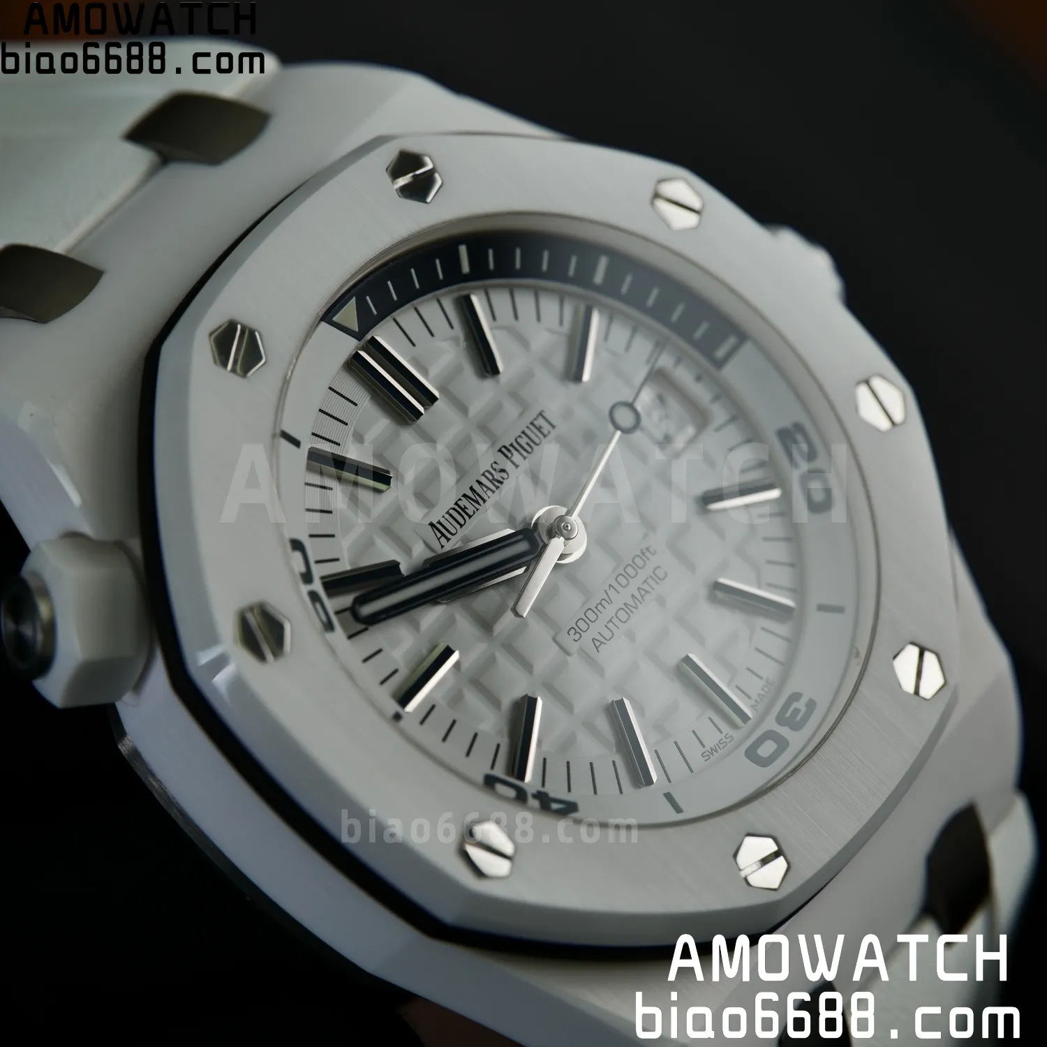 Audemars Piguet - Royal Oak Offshore Diver 15707CB.OO.A010CA.01 White Ceramic ZF 1:1 Best Edition SA3120 Super Clone 84 c43ee9474ad14ed AMO Watch