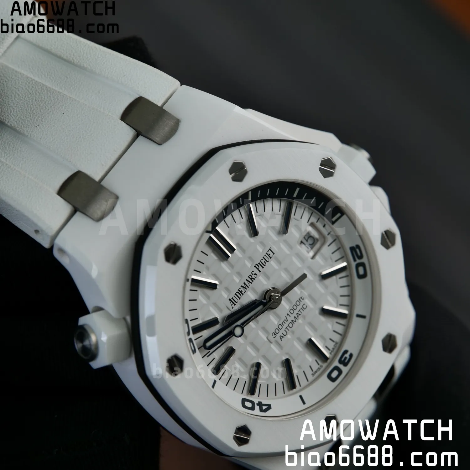 Audemars Piguet - Royal Oak Offshore Diver 15707CB.OO.A010CA.01 White Ceramic ZF 1:1 Best Edition SA3120 Super Clone 81 d0c00e6e5b6a7bd AMO Watch