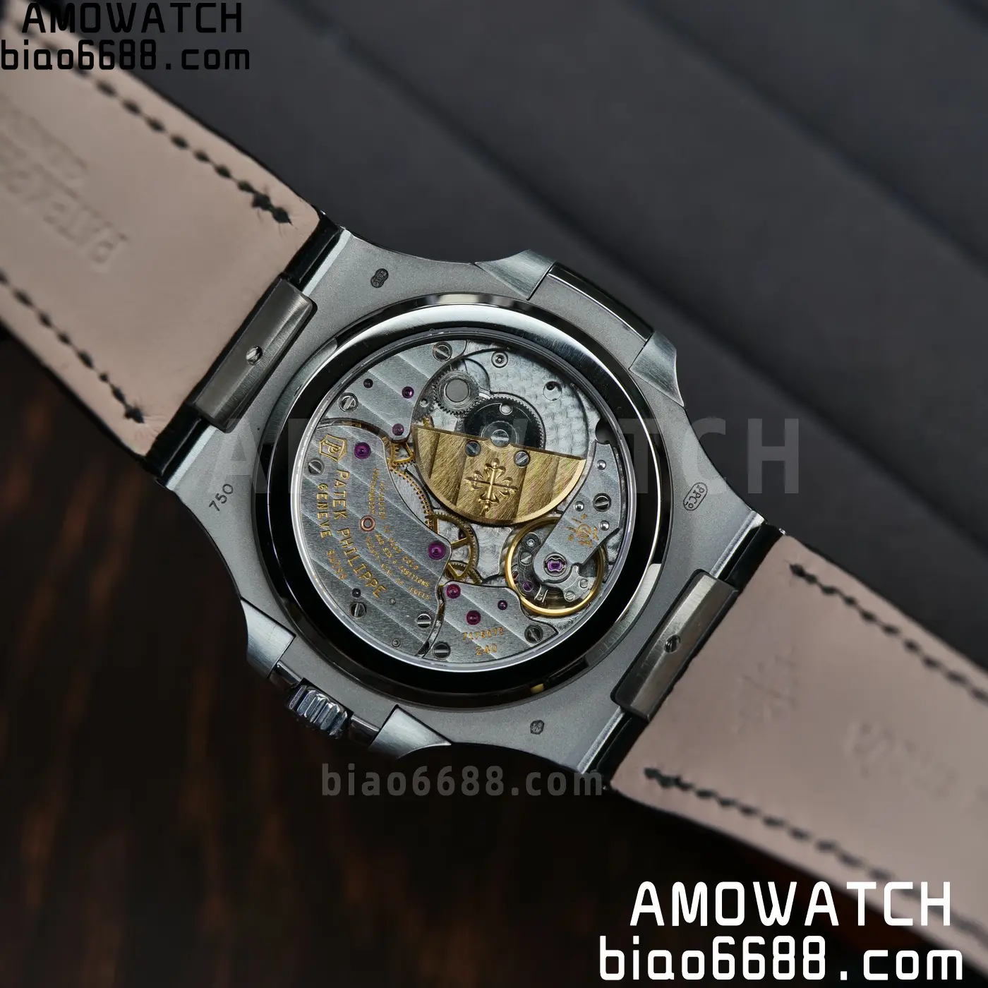 PP Nautilus 5712G SS PPF 1:1 Best Edition Gray Dial on Black Leather Strap A240 Super Clone 103 e3de9f1ffd9548a AMO Watch