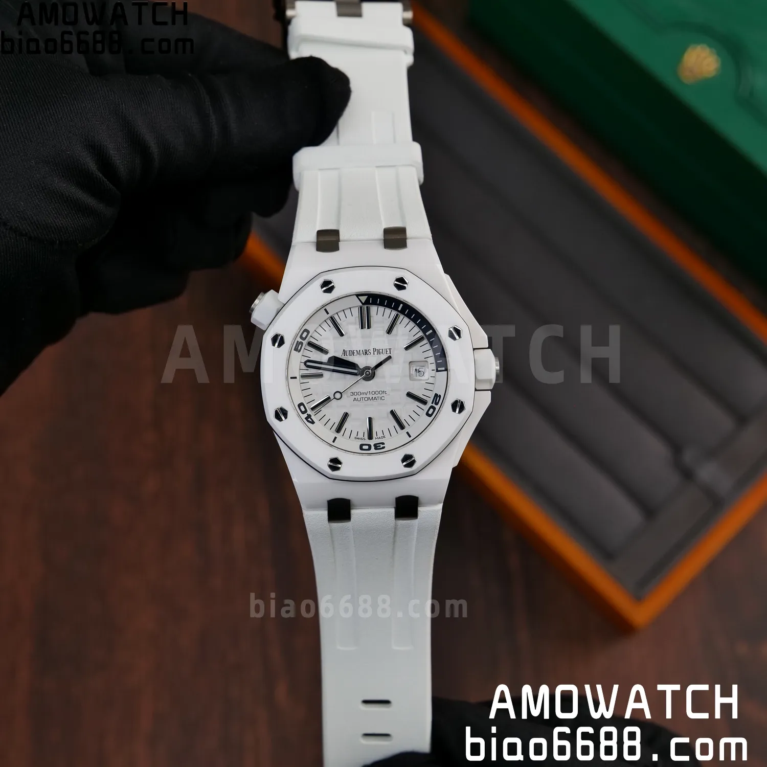 Audemars Piguet - Royal Oak Offshore Diver 15707CB.OO.A010CA.01 White Ceramic ZF 1:1 Best Edition SA3120 Super Clone 68 f0ea3b90ceb33db AMO Watch