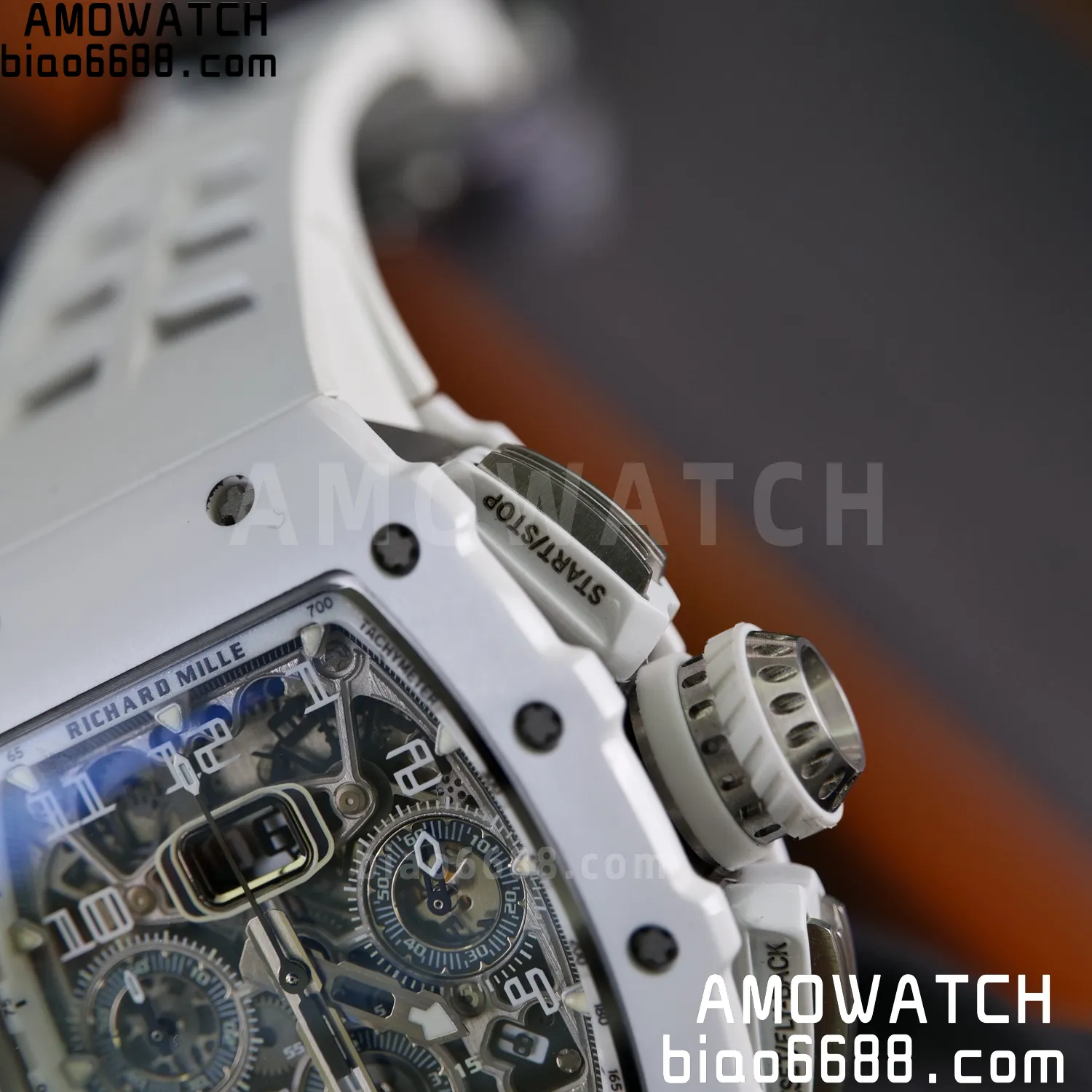 Richard Mille RM11-03 RM1103 Black Carbon KV Factory Best Edition Skeleton Dial on White Rubber Strap v5 91 f6d614b26830a1b AMO Watch