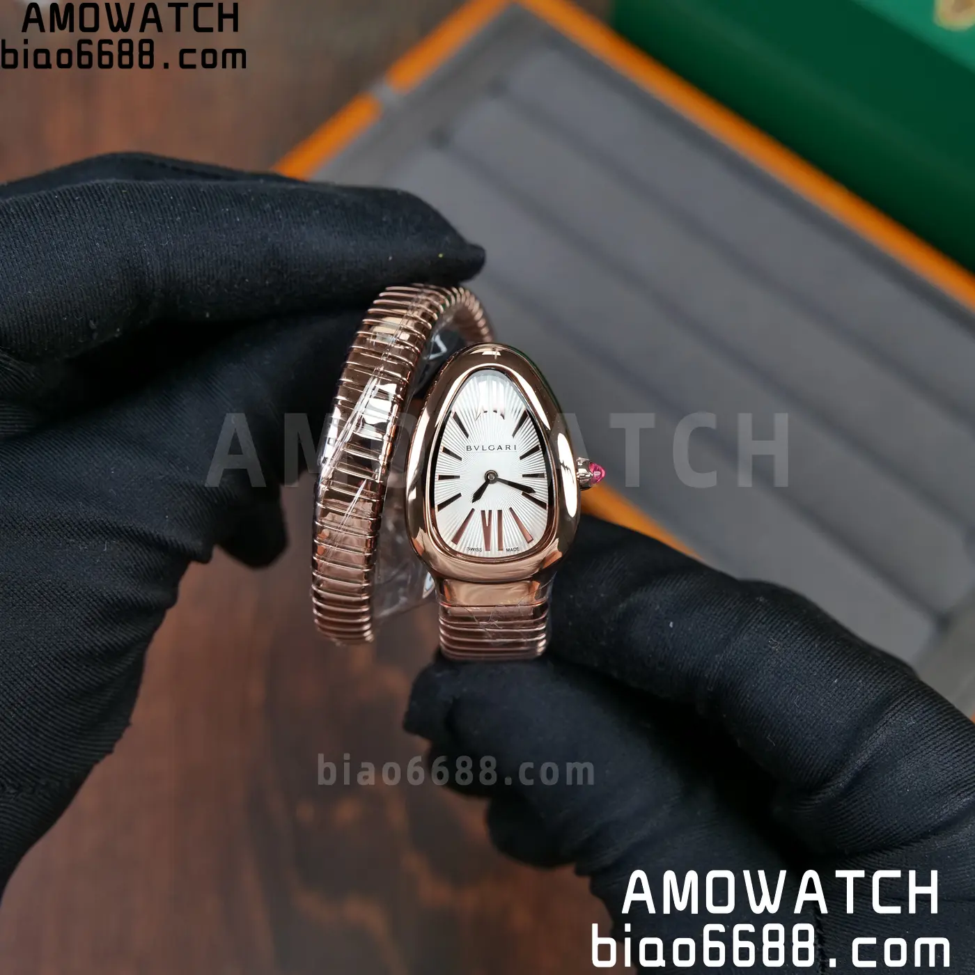 BVLGARI Serpenti Seduttori Watch RG BVF 1:1 Best Edition White Dial on RG Bracelet ETA Quartz 50 f9592ca17a6a410 阿默表行AmoWatch
