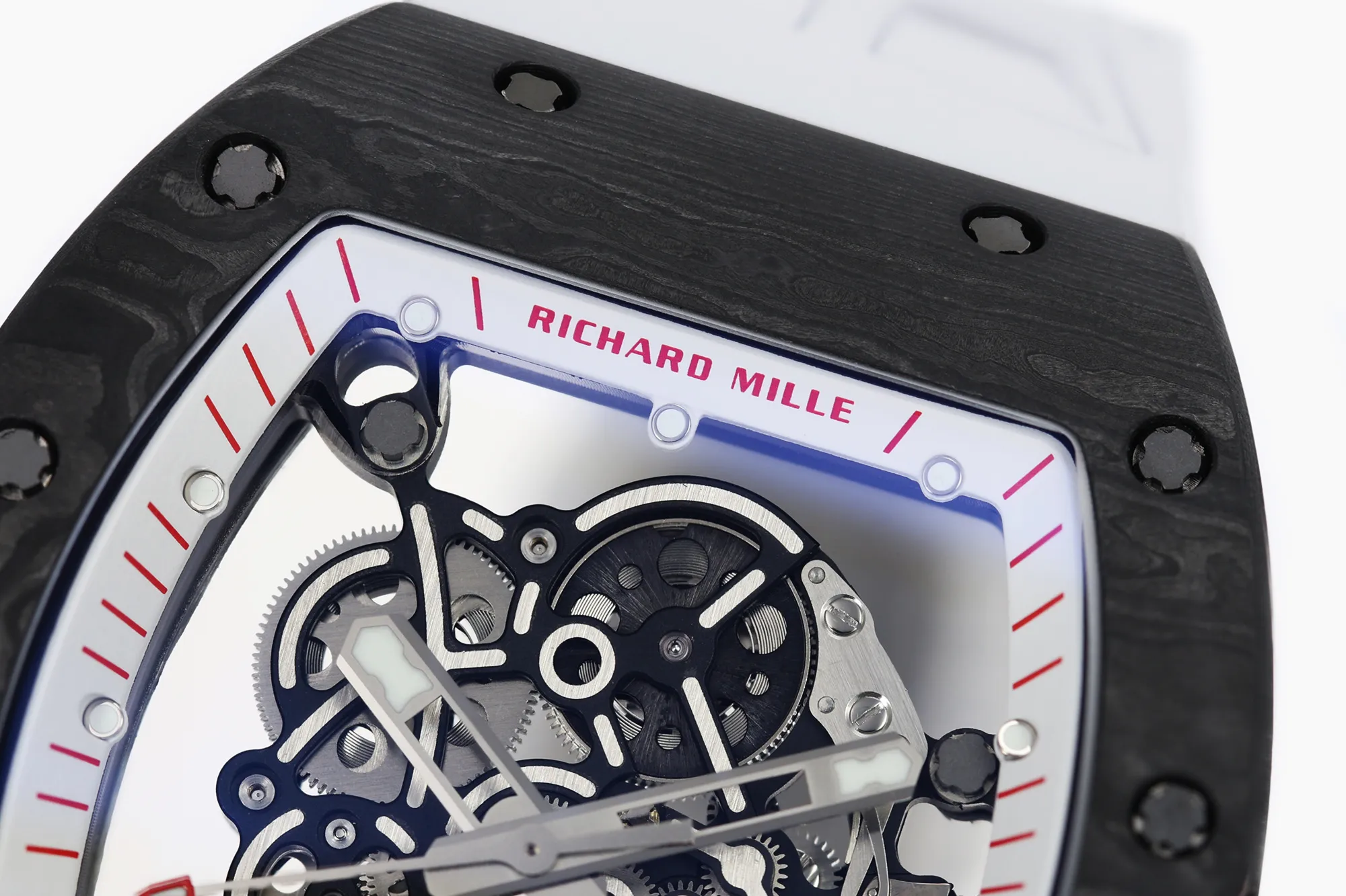 RICHARD MILLE RM055 NTPT ZF 1:1 Best Edition White Bezel Red Crown on White Rubber Strap RMUL2 Super Clone V3 21 05a3b35cb358114 AMO Watch