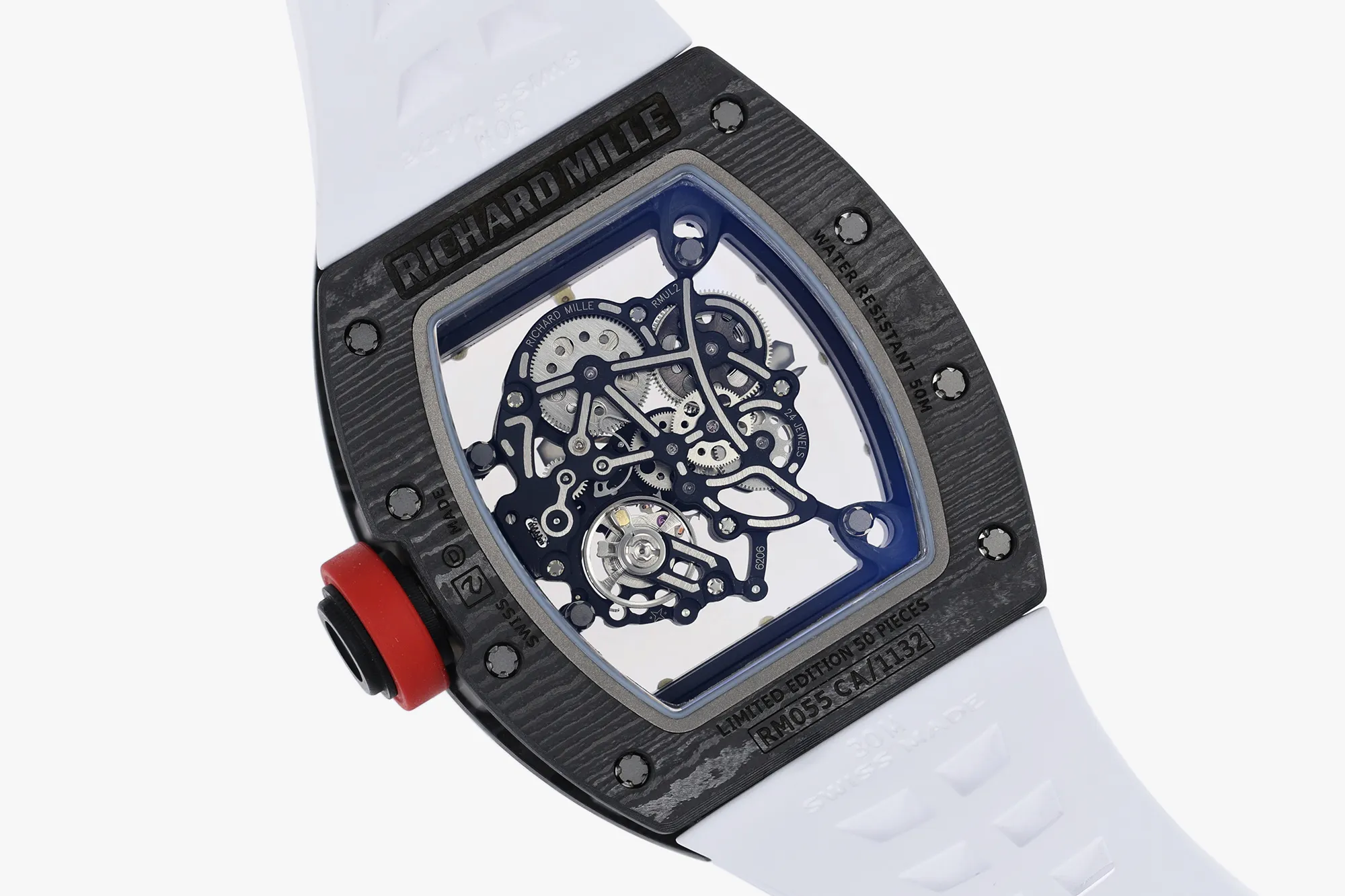 RICHARD MILLE RM055 NTPT ZF 1:1 Best Edition White Bezel Red Crown on White Rubber Strap RMUL2 Super Clone V3 25 66c5894df4ec8d3 AMO Watch