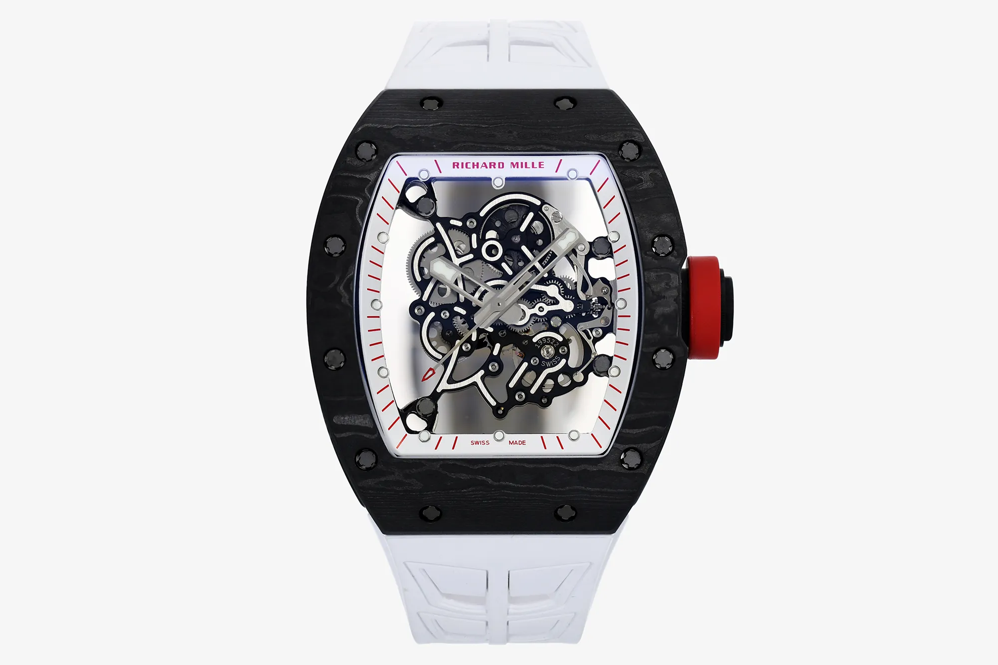 RICHARD MILLE RM055 NTPT ZF 1:1 Best Edition White Bezel Red Crown on White Rubber Strap RMUL2 Super Clone V3 19 b3855327b63a99c AMO Watch