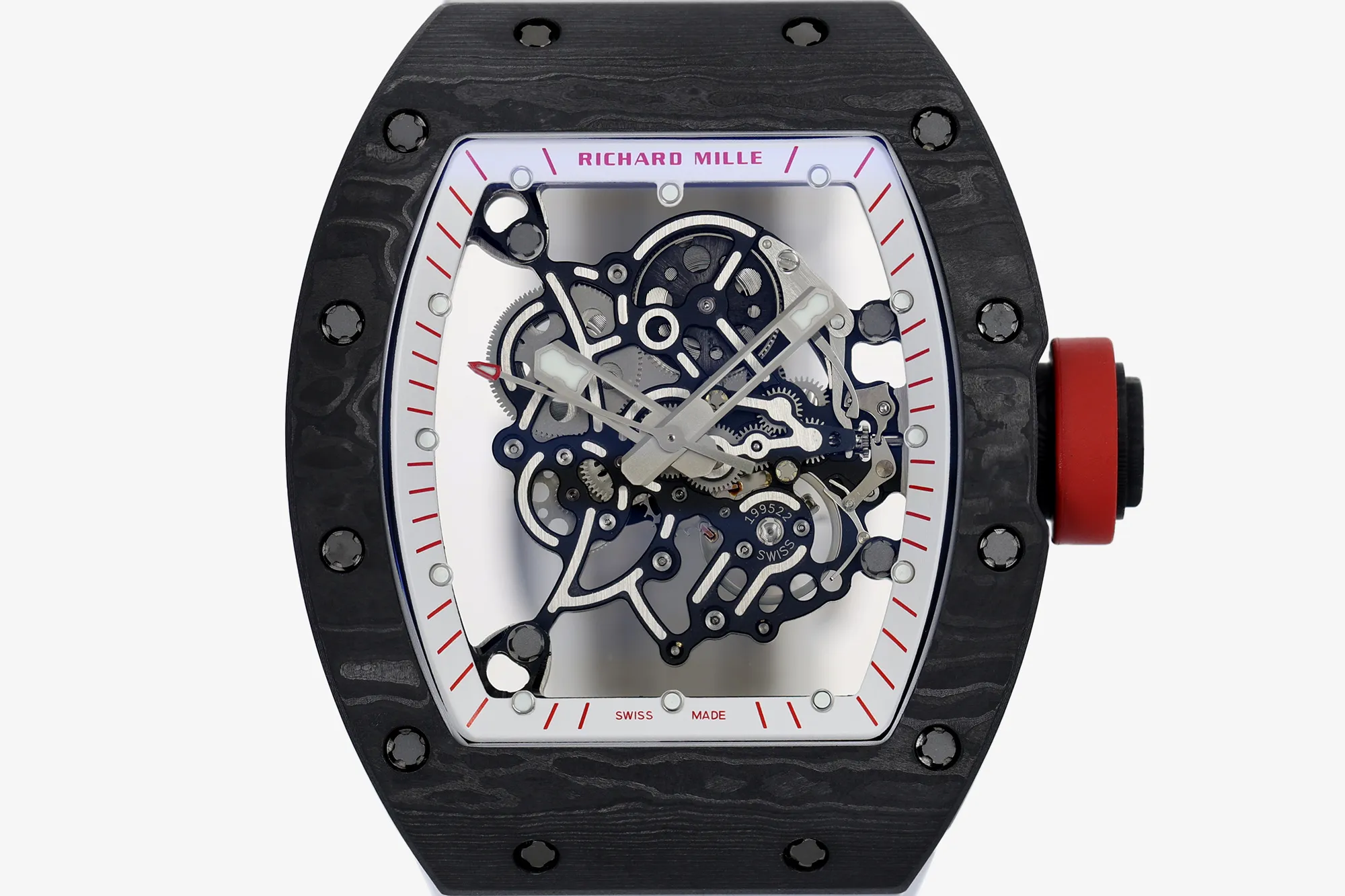 RICHARD MILLE RM055 NTPT ZF 1:1 Best Edition White Bezel Red Crown on White Rubber Strap RMUL2 Super Clone V3 20 c63aca2f567dcf1 AMO Watch