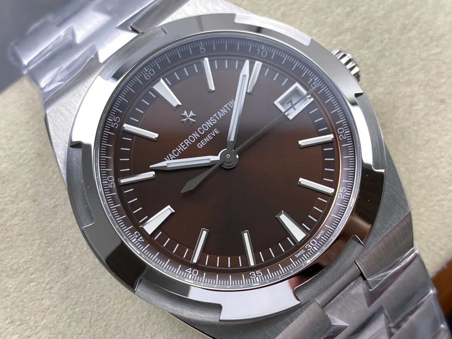 Vacheron Constantin Overseas 4500V/110A-B146 SS PPF 1:1 Best Edition Brown Dial on SS Bracelet A5100 25 582ab83d30e5d48 AMO Watch