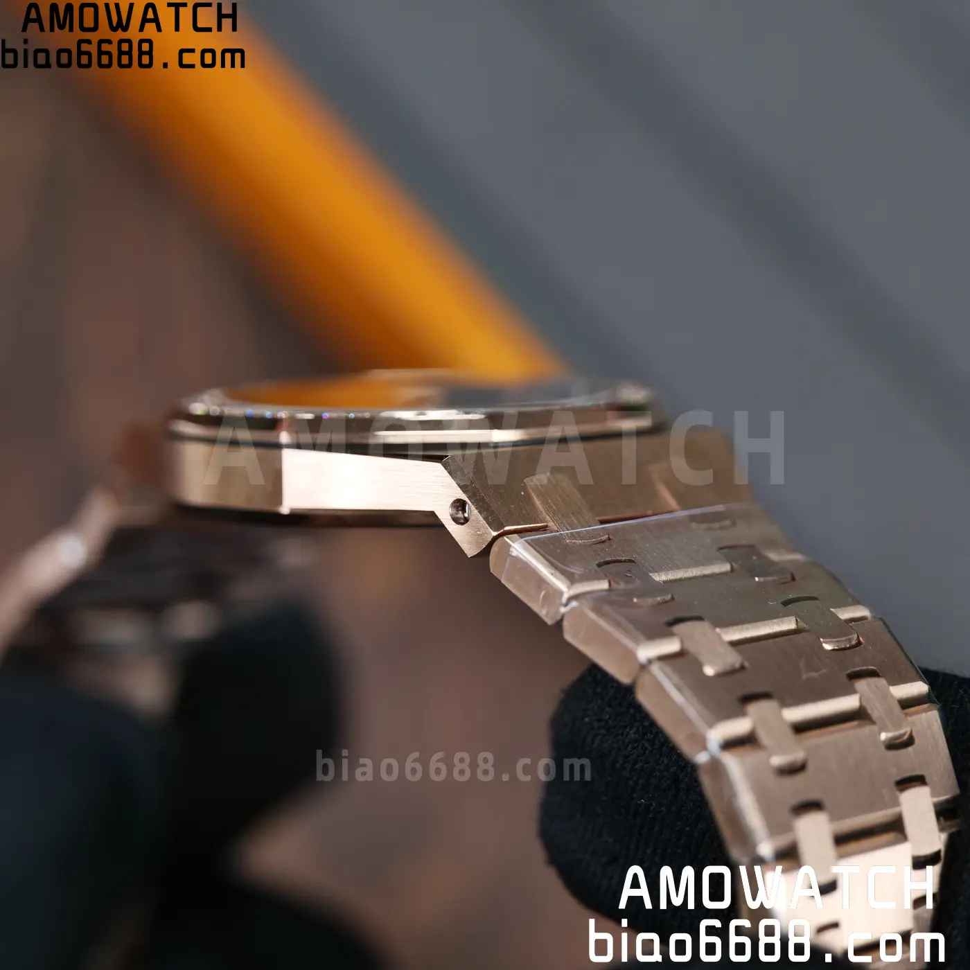 AUDEMARS PIGUET Lady Royal Oak 67651 33mm RG ZF 1:1 Best Edition Blue Dial Diamonds Bezel on RG Bracelet Swiss Quartz 58 3190e504815ccc5 AMO Watch