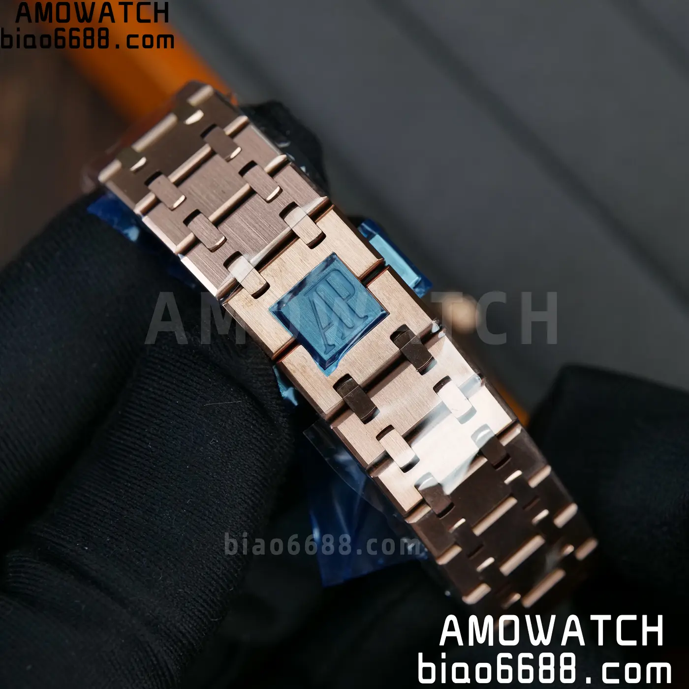 AUDEMARS PIGUET Lady Royal Oak 67651 33mm RG ZF 1:1 Best Edition Blue Dial Diamonds Bezel on RG Bracelet Swiss Quartz 70 74b75b43928adb7 AMO Watch
