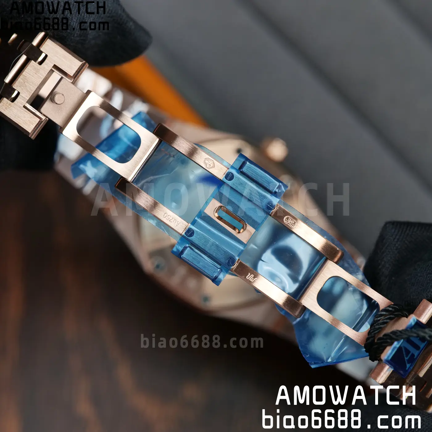 AUDEMARS PIGUET Lady Royal Oak 67651 33mm RG ZF 1:1 Best Edition Blue Dial Diamonds Bezel on RG Bracelet Swiss Quartz 69 b21f1f3e657e2c0 AMO Watch