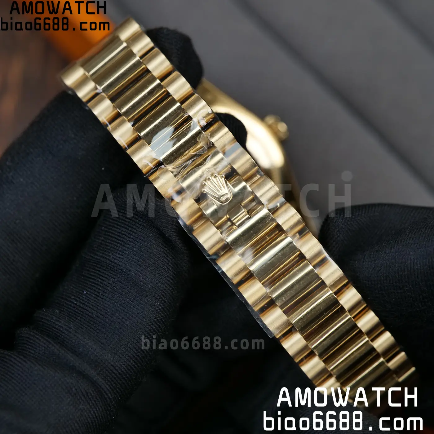 Rolex DayDate YG 128238-0022 36mm QF 1:1 Best Edition Gray Diamond Dial (Gain Weight) 72 081632171a54892 AMO Watch