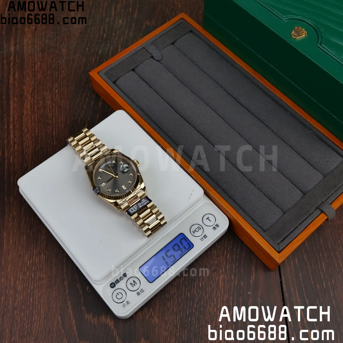 Rolex DayDate YG 128238-0022 36mm QF 1:1 Best Edition Gray Diamond Dial (Gain Weight) 51 6bceb6b854b7d5b AMO Watch