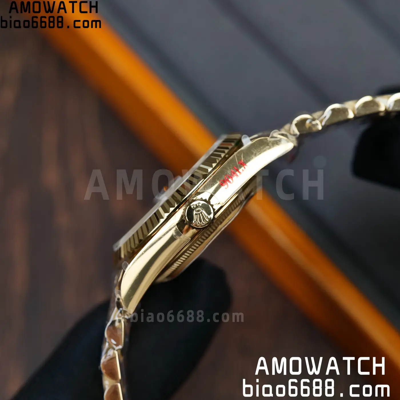 Rolex DayDate YG 128238-0022 36mm QF 1:1 Best Edition Gray Diamond Dial (Gain Weight) 61 da9ce04dc3198db AMO Watch