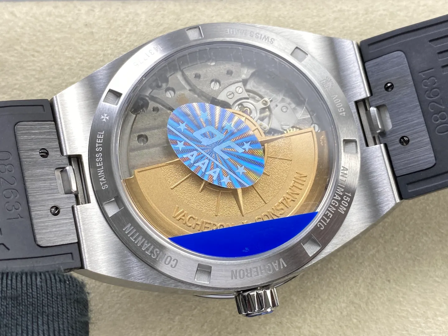 VC Overseas 4500V SS PPF1:1 Best Edition Black Dial on Black Rubber Strap A5100 31 1f43a77848162e1 AMO Watch