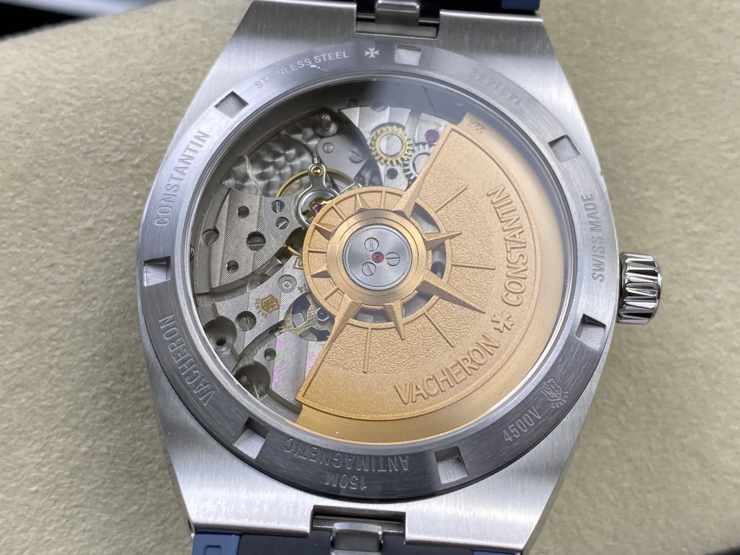 VC Overseas 4500V SS PPF1:1 Best Edition Brown Dial on Brown Rubber Strap A5100 36 8705e579ada1e35 AMO Watch