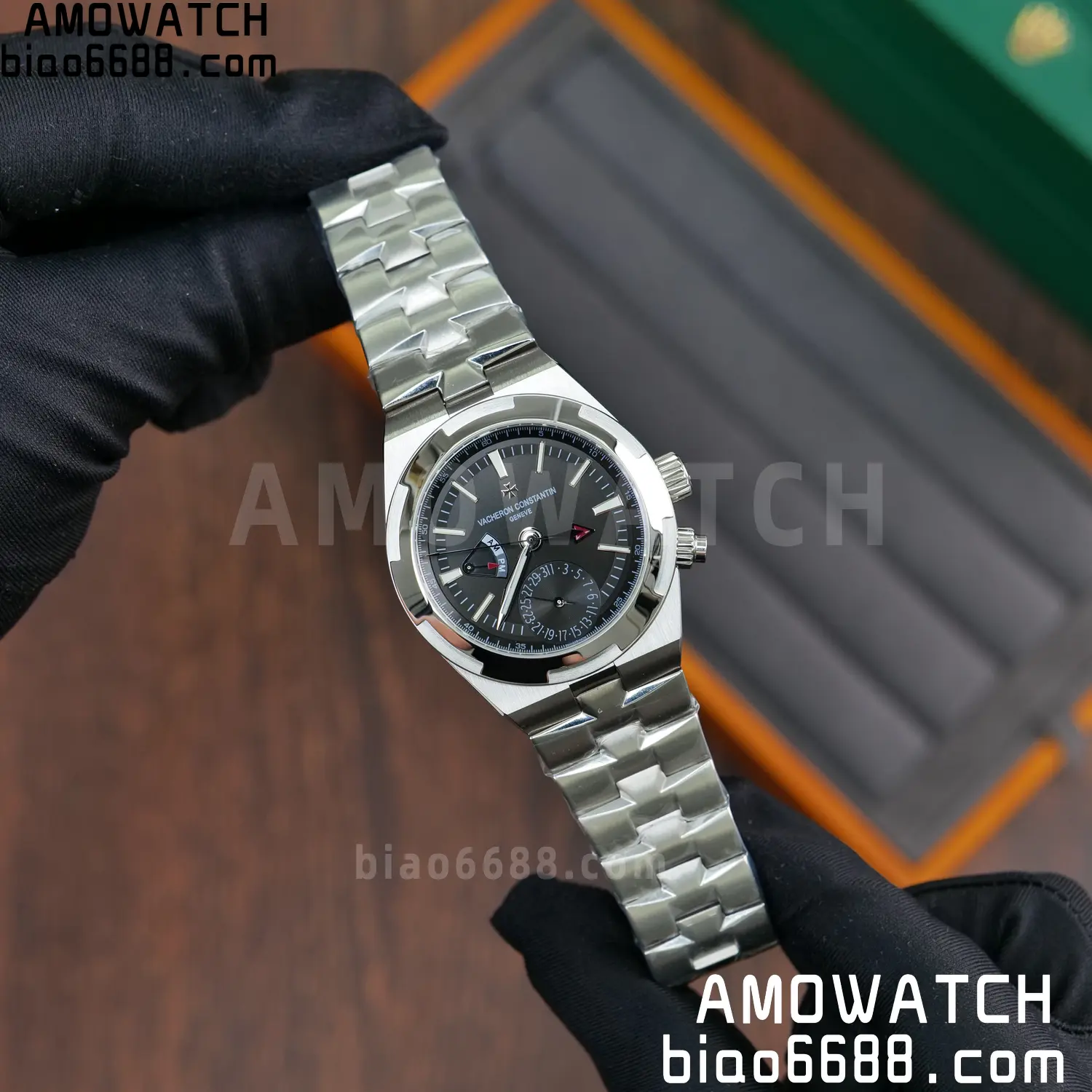 VC Overseas 41mm 7900V GR Factory 1:1 Best Edition Blue Dial SS Bracelet 68 a56bccb2b070cd5 AMO Watch