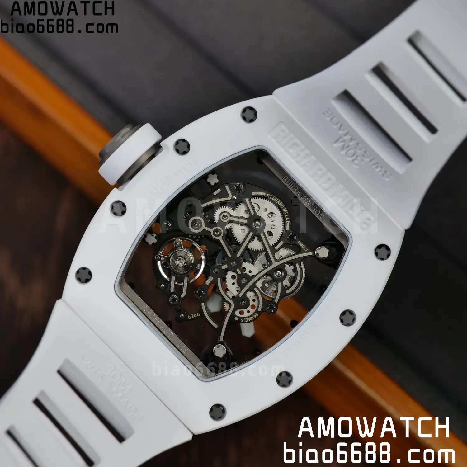 RICHARD MILLERM RM055 RM-055 BBRF 1:1 Best Edition White Ceramic Bubba Watson RMUL2 V4 84 41cd8efda771d97 AMO Watch