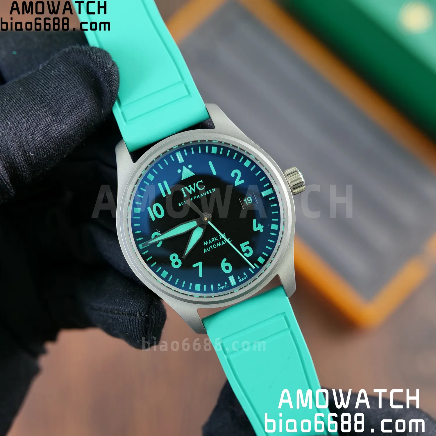 Pilot Mark XX Mercedes-AMG PETRONAS F1 40mm TI/LE Black Dial M+F MY9015 59 899b1b5dbe73cb5 AMO Watch