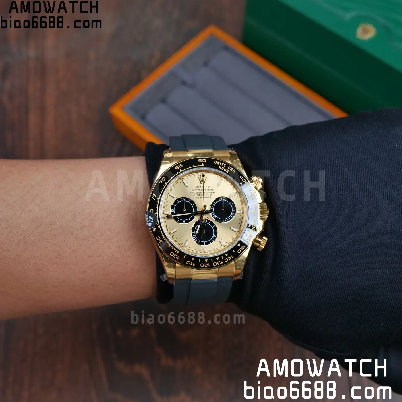 Rolex Daytona 126518 QF 1:1 Best Edition YG/Black Dial SH4131 V11 (Weighted) 78 beeaa85579a3d05 AMO Watch