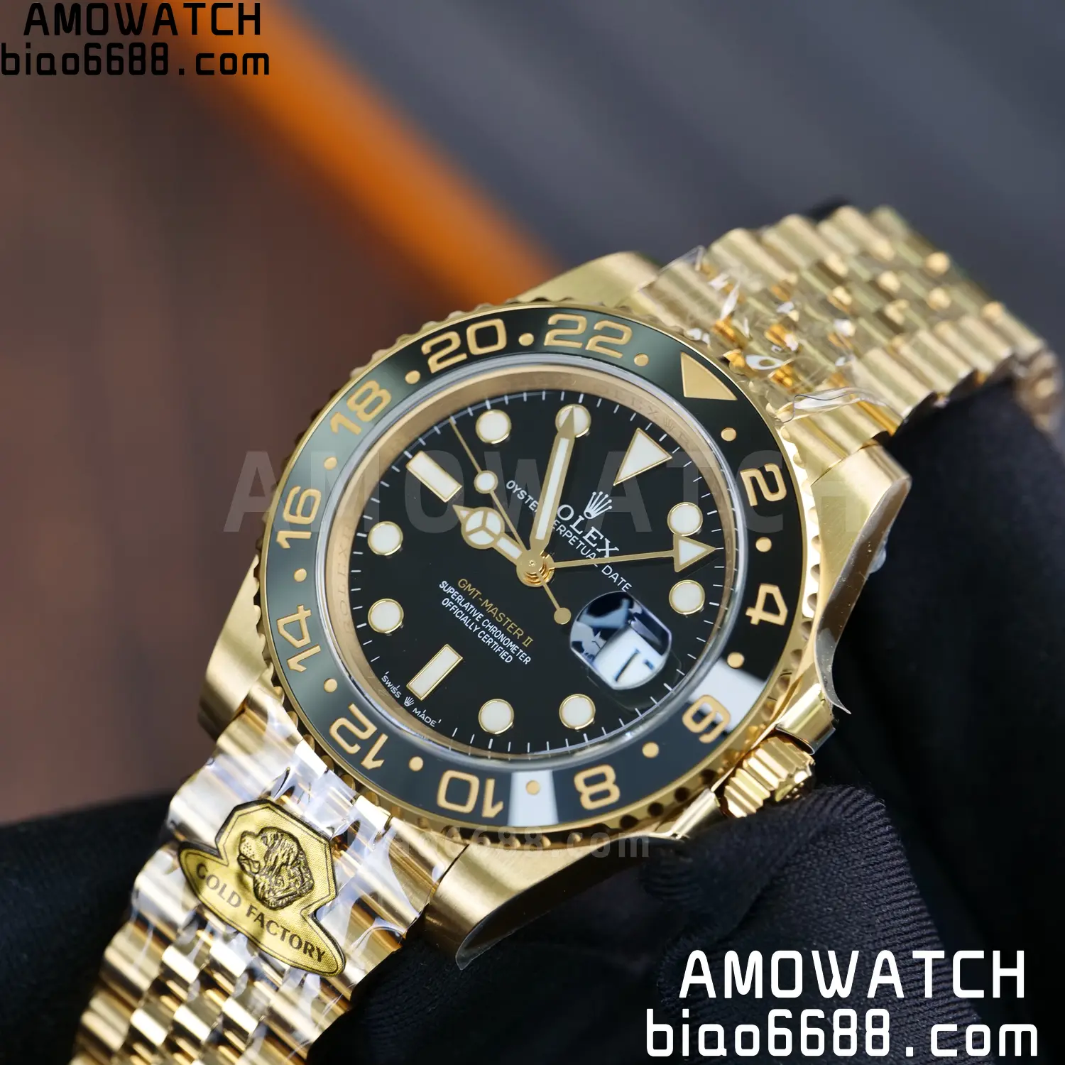 Rolex GMT Master II 126718 YG Gold Factory 1:1 Best Edition Black Dial V4 (Weighted) 70 1a054f326c92c9c 阿默表行AmoWatch