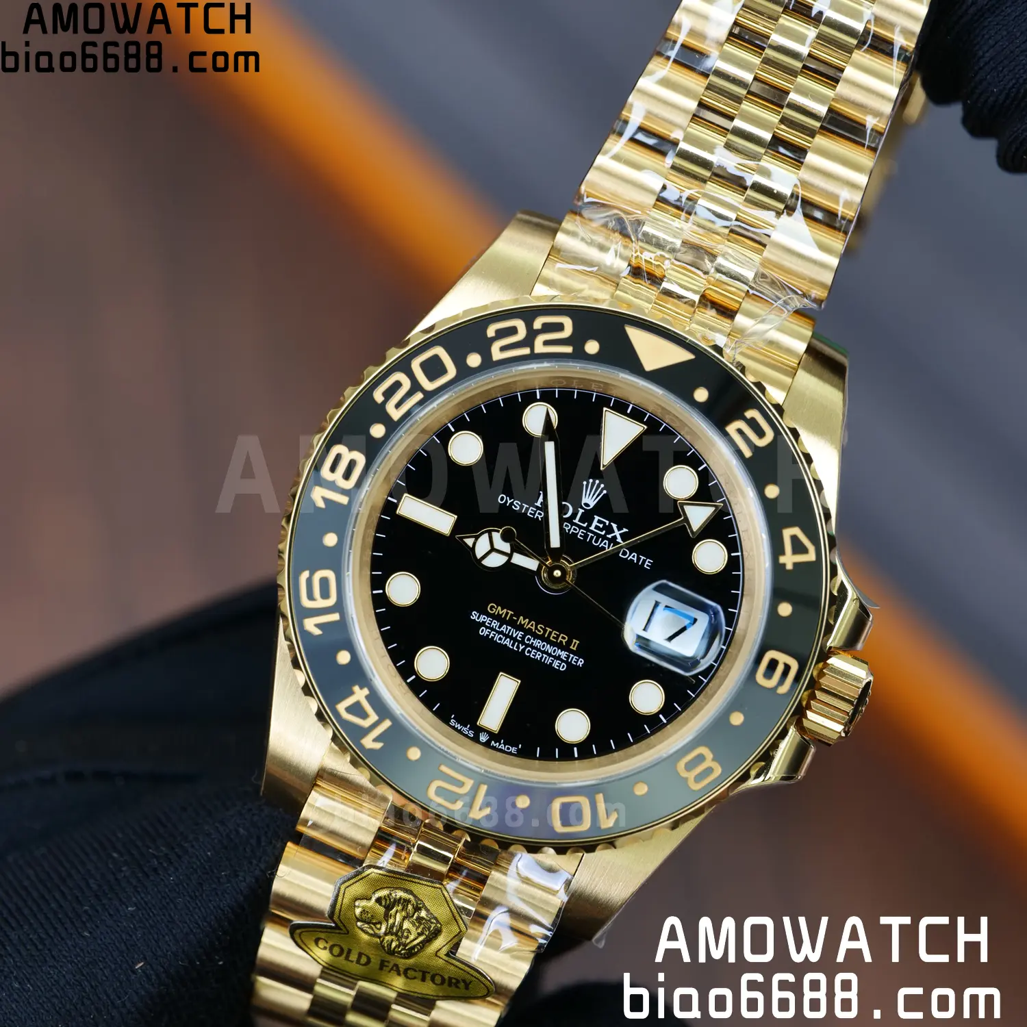 Rolex GMT Master II 126718 YG Gold Factory 1:1 Best Edition Black Dial V4 (Weighted) 76 474e61e1b221eb9 阿默表行AmoWatch