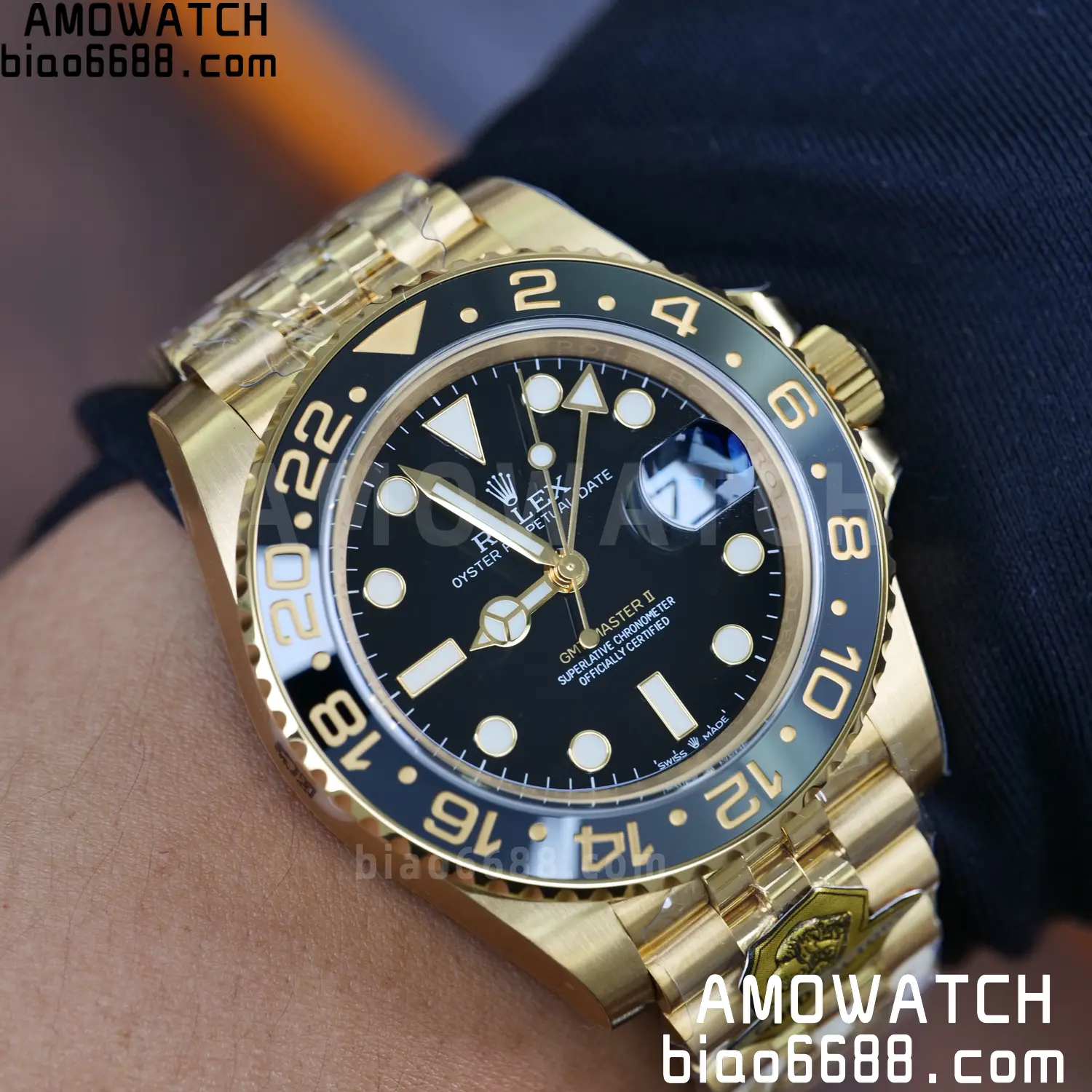 Rolex GMT Master II 126718 YG Gold Factory 1:1 Best Edition Black Dial V4 (Weighted) 83 53d8a2473b6cc69 阿默表行AmoWatch