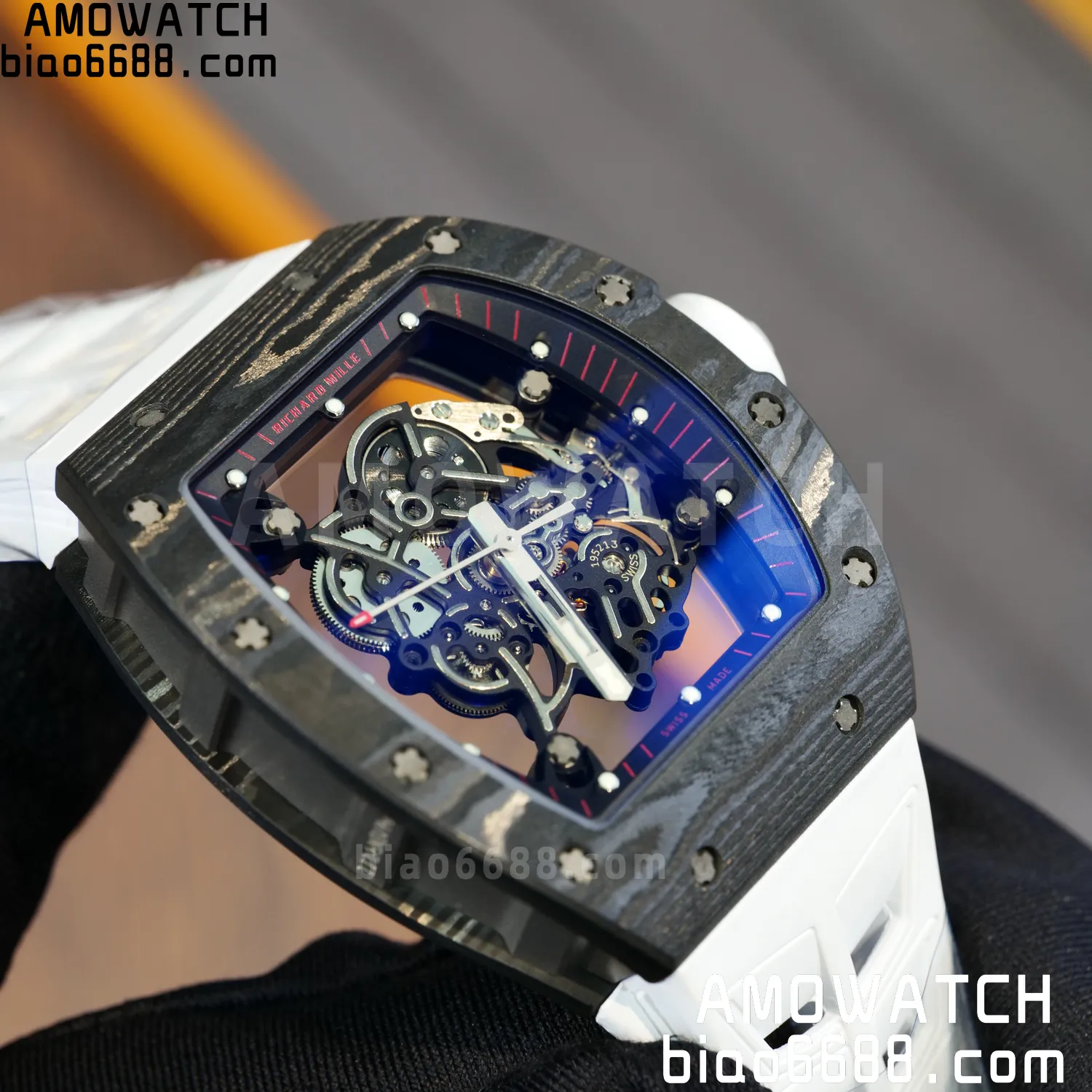 Richard Mille RM055 NTPT APSF 1:1 Best Edition Shark fin strap RMUL2 Super Clone 80 5509368ae566743 AMO Watch