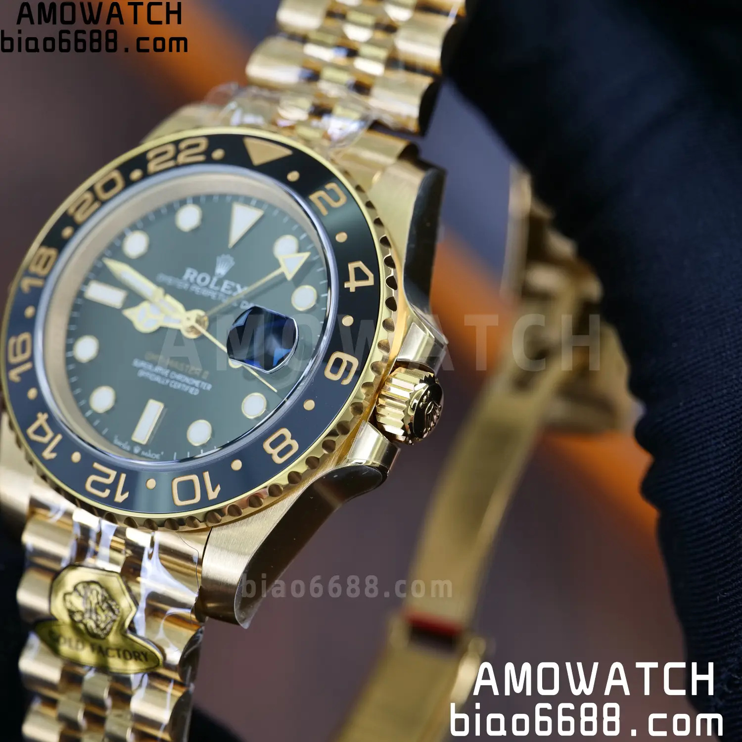 Rolex GMT Master II 126718 YG Gold Factory 1:1 Best Edition Black Dial V4 (Weighted) 68 7048f0572c4508c 阿默表行AmoWatch