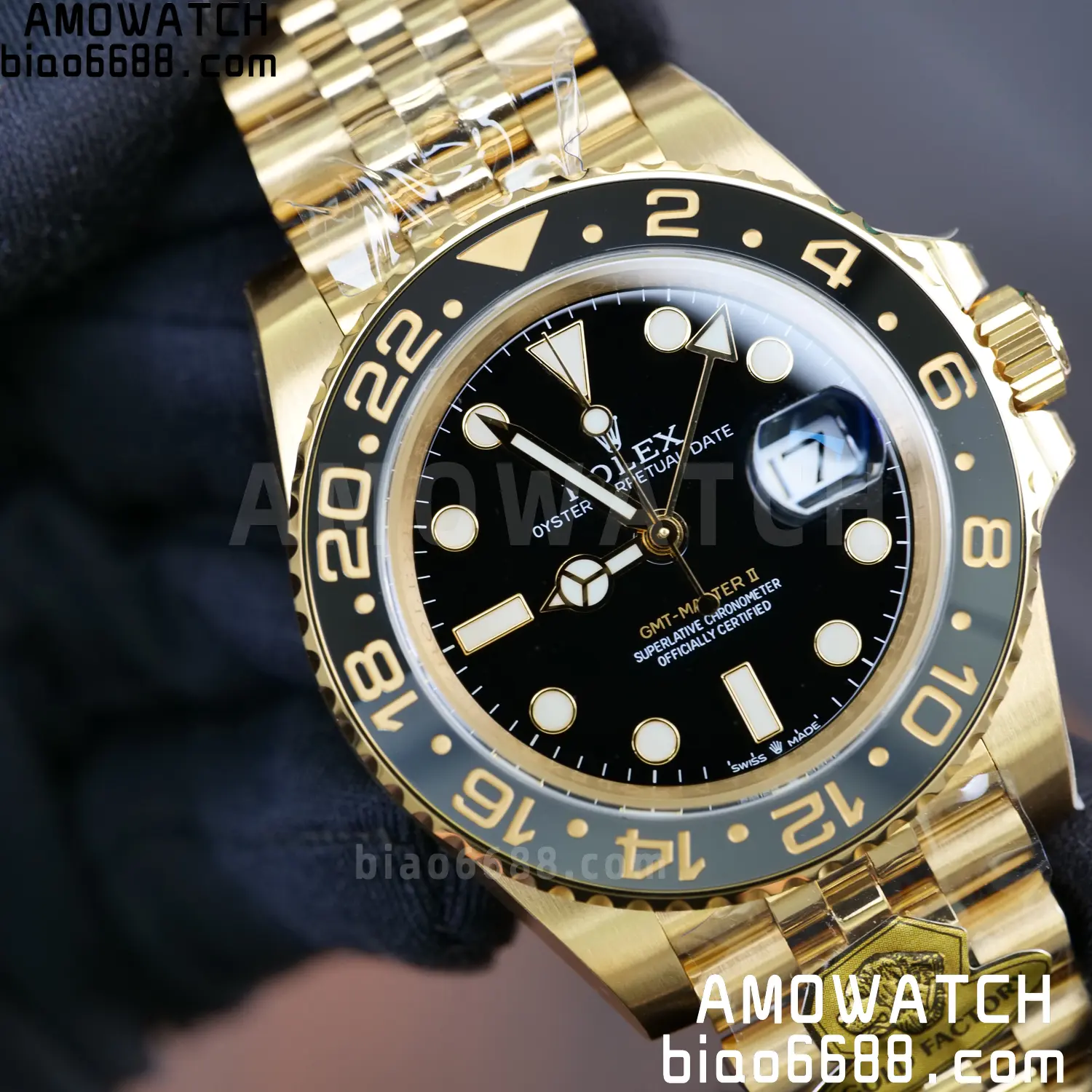 Rolex GMT Master II 126718 YG Gold Factory 1:1 Best Edition Black Dial V4 (Weighted) 73 90375915e490a6c 阿默表行AmoWatch