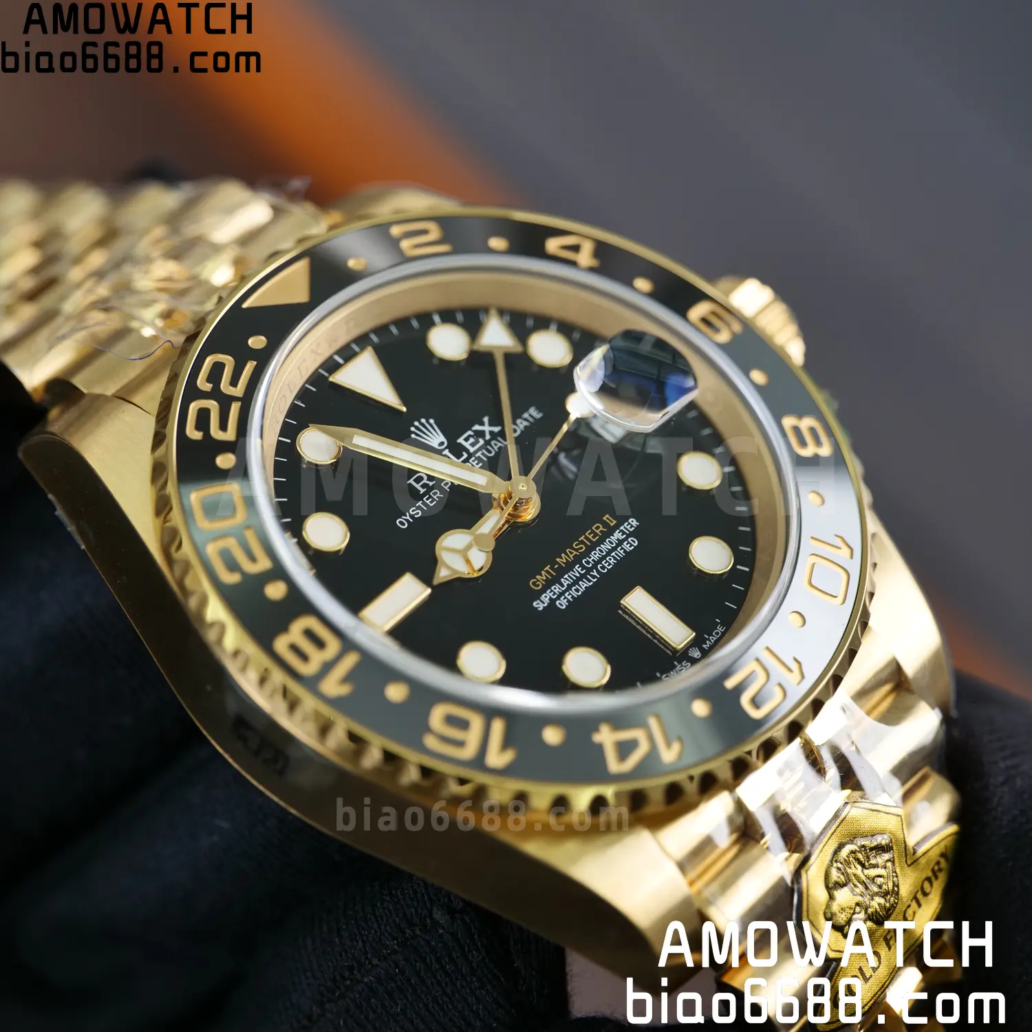 Rolex GMT Master II 126718 YG Gold Factory 1:1 Best Edition Black Dial V4 (Weighted) 75 a6e69b82ced44eb 阿默表行AmoWatch