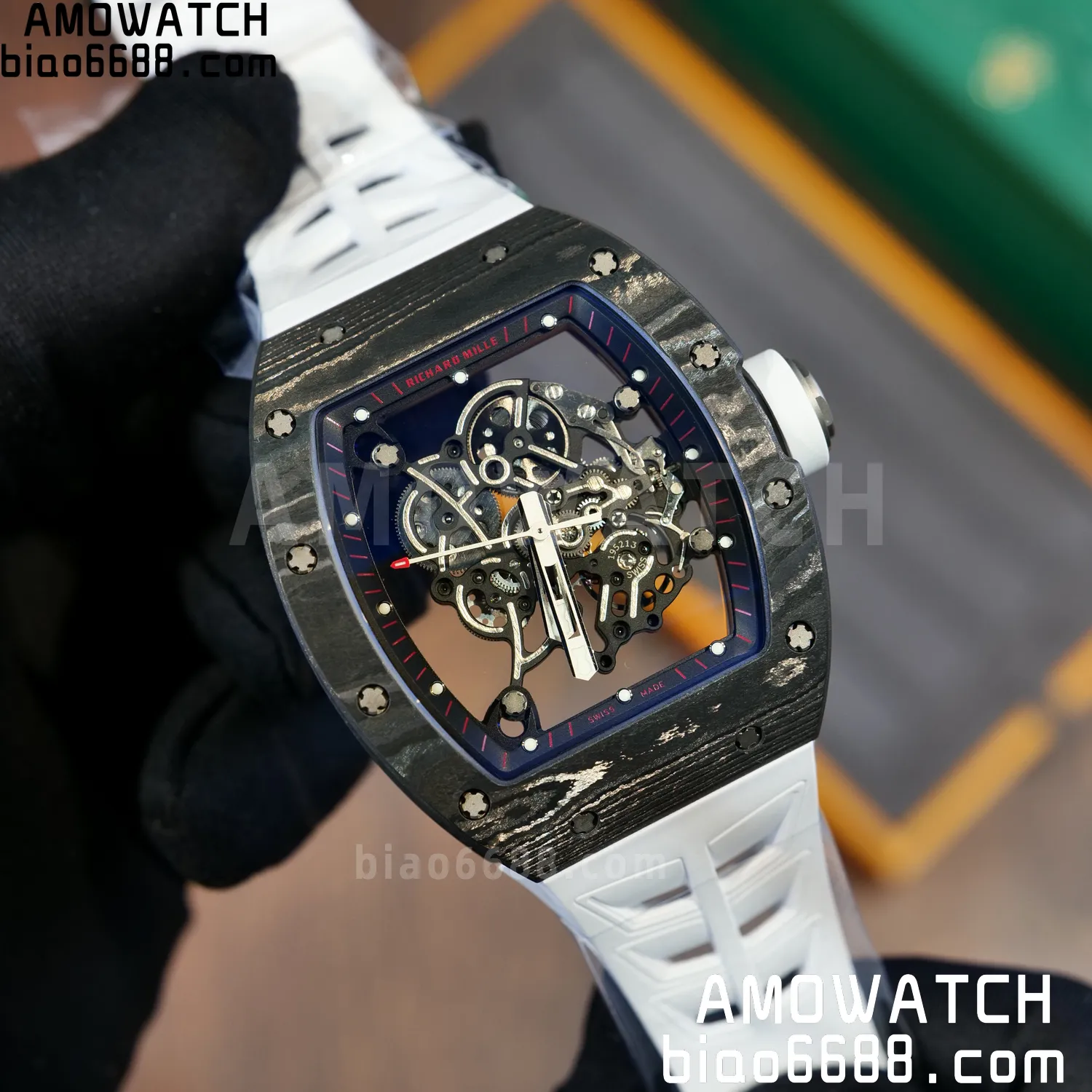 Richard Mille RM055 NTPT APSF 1:1 Best Edition Shark fin strap RMUL2 Super Clone 70 abf7b3be8086727 AMO Watch
