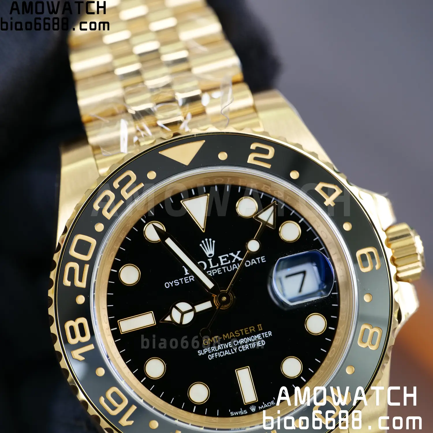 Rolex GMT Master II 126718 YG Gold Factory 1:1 Best Edition Black Dial V4 (Weighted) 74 ccf4250e347a7e4 阿默表行AmoWatch