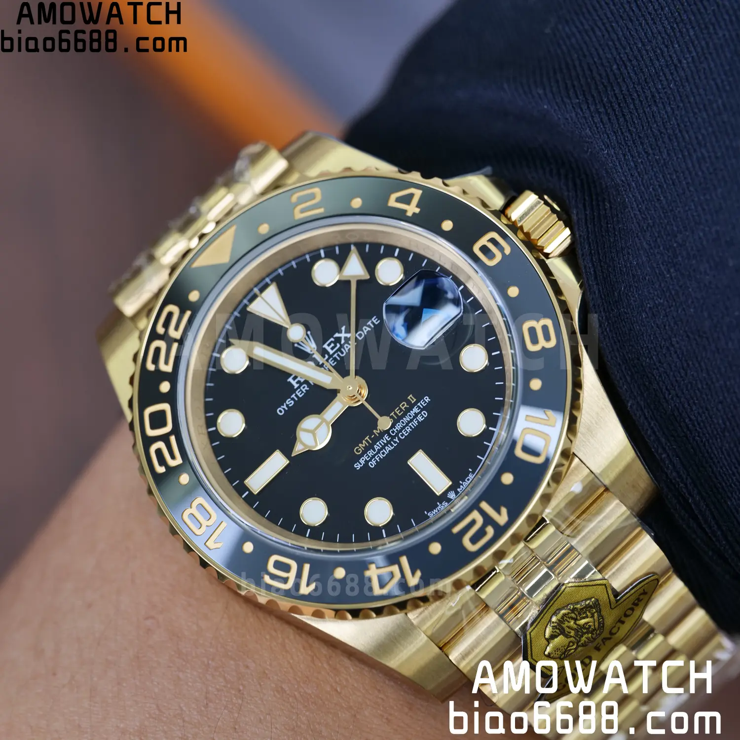 Rolex GMT Master II 126718 YG Gold Factory 1:1 Best Edition Black Dial V4 (Weighted) 84 ce06a092c7c093b 阿默表行AmoWatch