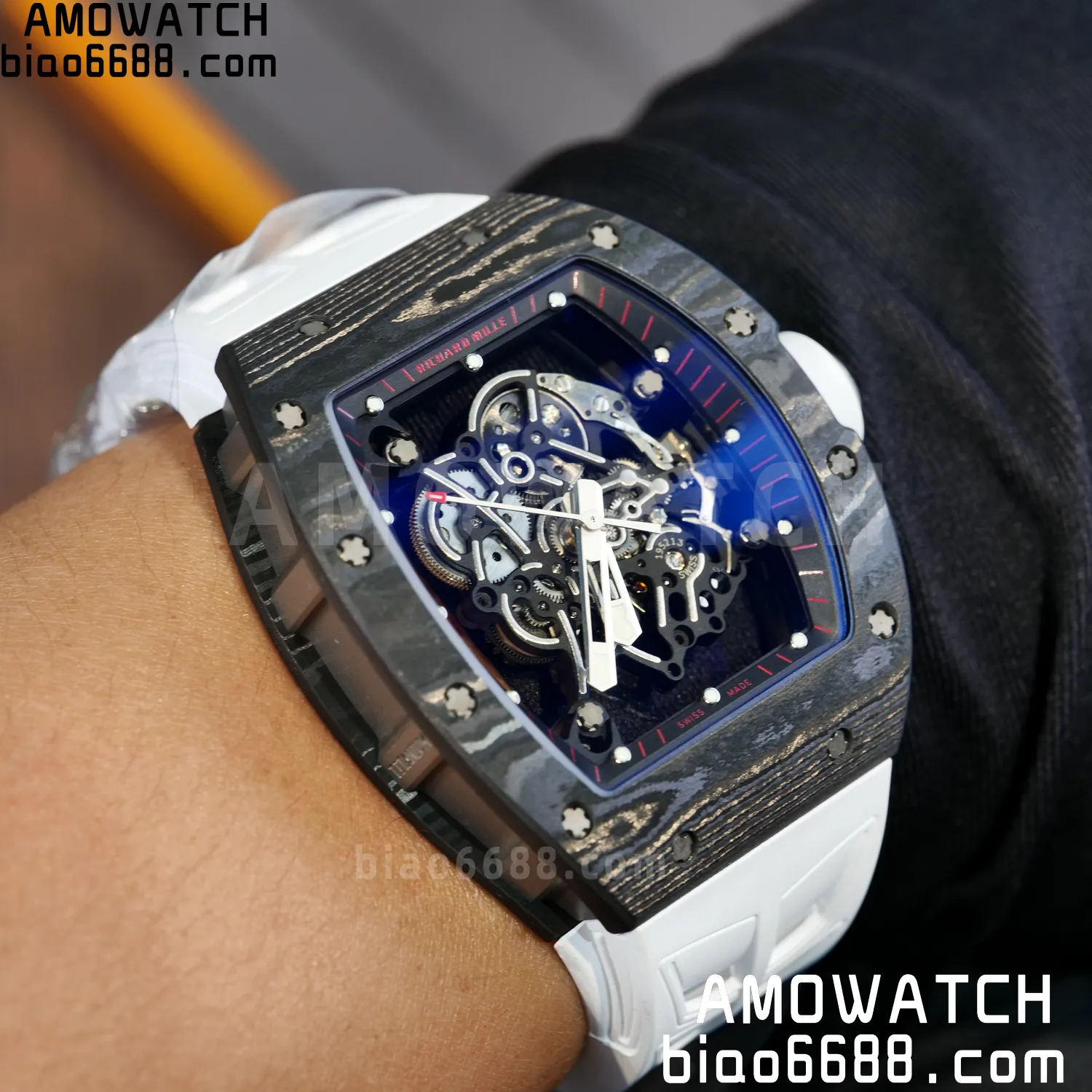 Richard Mille RM055 NTPT APSF 1:1 Best Edition Shark fin strap RMUL2 Super Clone 99 e3deb7584e8b694 AMO Watch