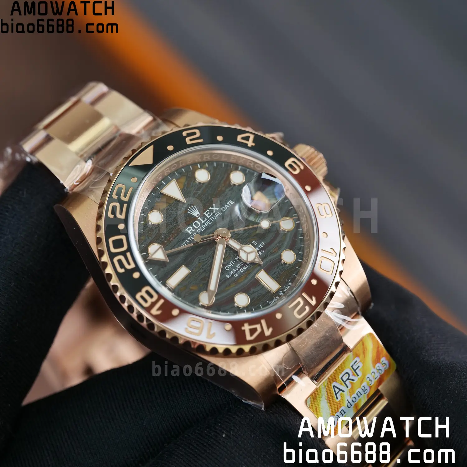 Rolex GMT-Master II M126715CHNR RG ARF Factory 1:1 Best Edition on Oyster Bracelet DD3285 72 1734338fb310bcf 阿默表行AmoWatch