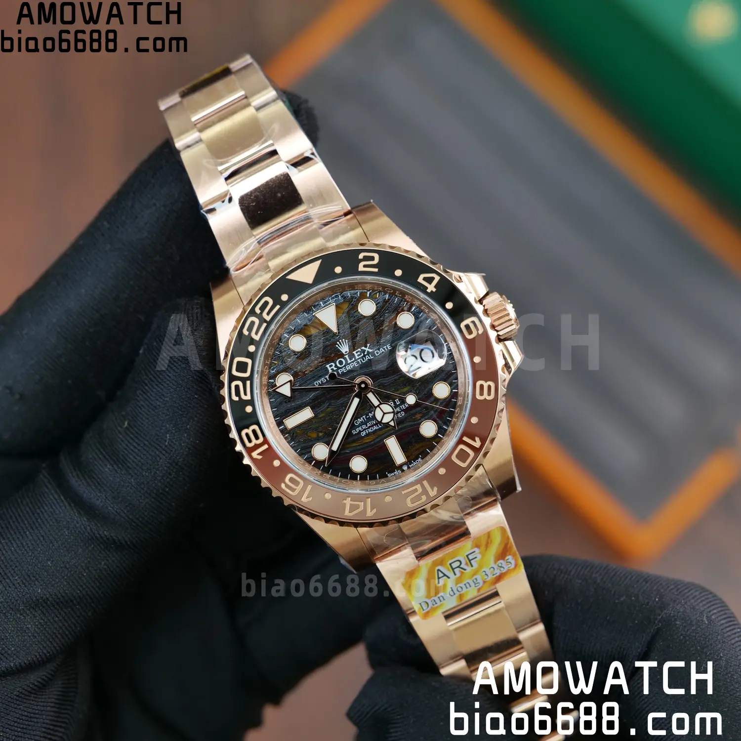 Rolex GMT-Master II M126715CHNR RG ARF Factory 1:1 Best Edition on Oyster Bracelet DD3285 61 54cfb8a9b71a341 阿默表行AmoWatch
