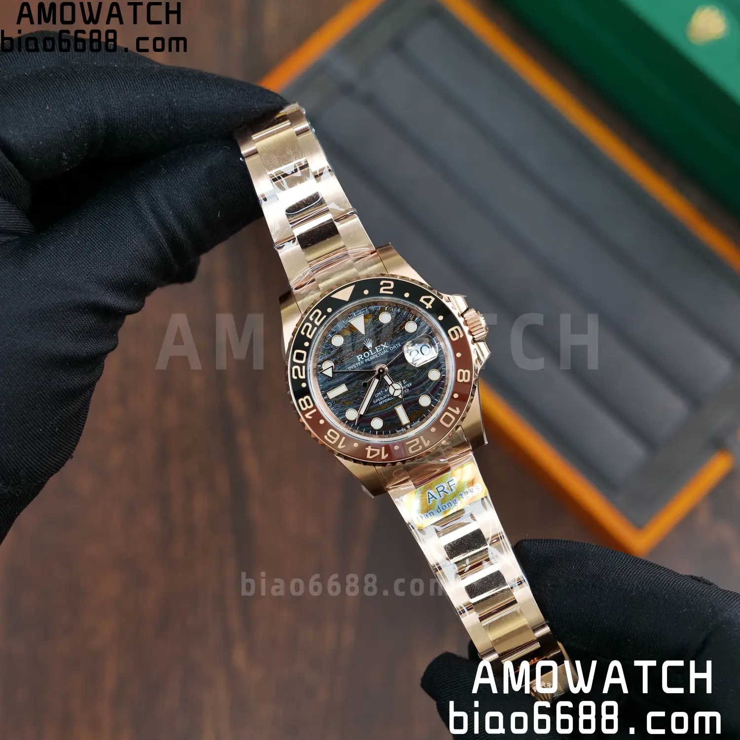 Rolex GMT-Master II M126715CHNR RG ARF Factory 1:1 Best Edition on Oyster Bracelet DD3285 60 6ff84046b8bf991 阿默表行AmoWatch