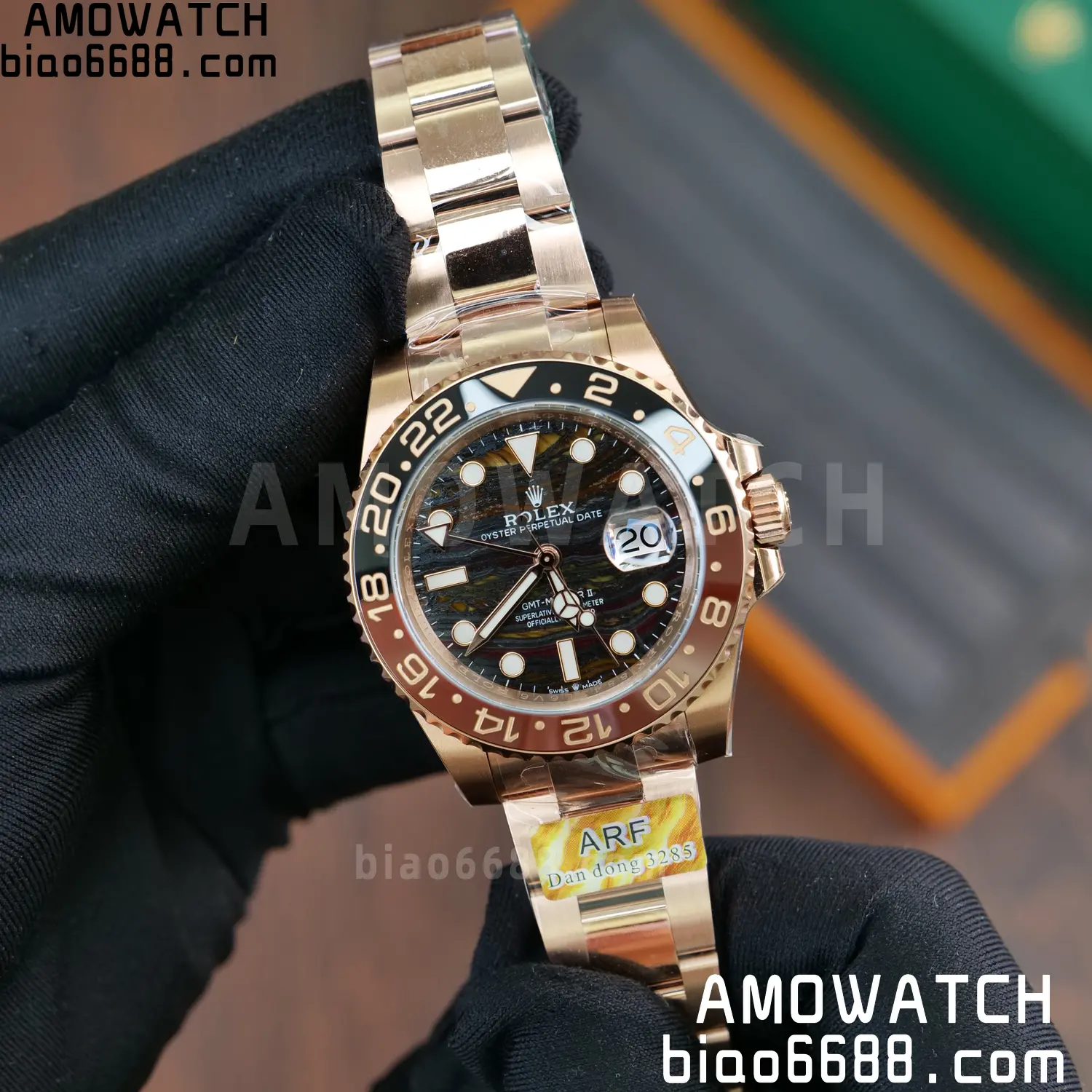 Rolex GMT-Master II M126715CHNR RG ARF Factory 1:1 Best Edition on Oyster Bracelet DD3285 62 767f1d806bfec60 阿默表行AmoWatch