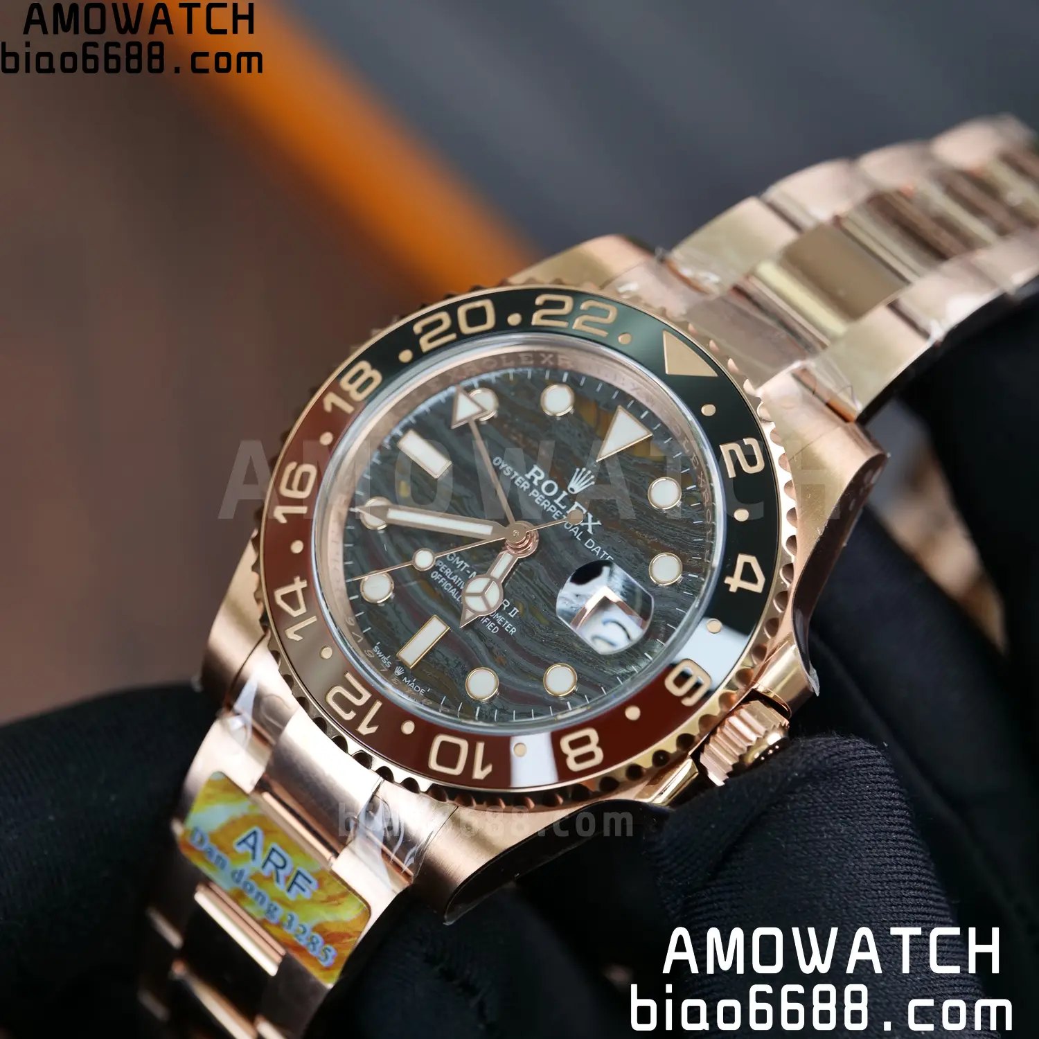 Rolex GMT-Master II M126715CHNR RG ARF Factory 1:1 Best Edition on Oyster Bracelet DD3285 73 be4e7d3e0d2970c 阿默表行AmoWatch