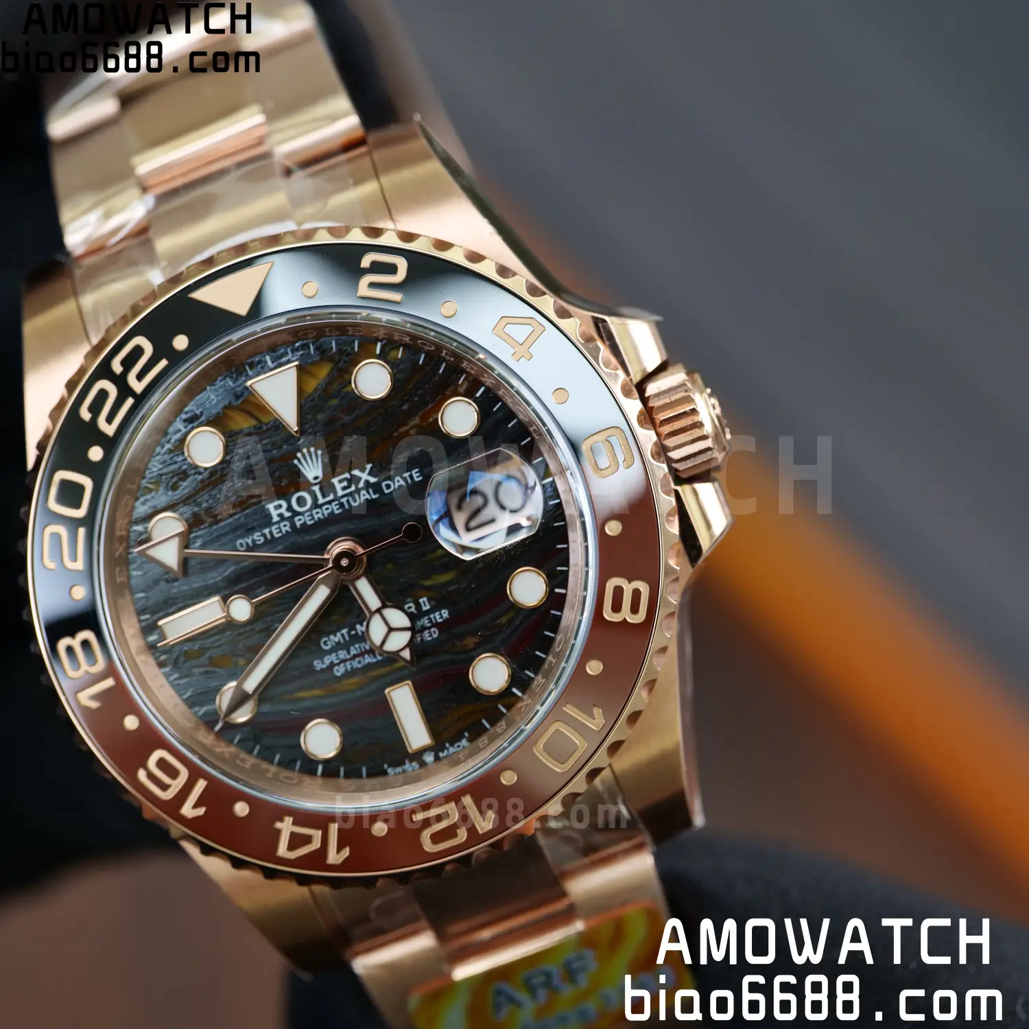 Rolex GMT-Master II M126715CHNR RG ARF Factory 1:1 Best Edition on Oyster Bracelet DD3285 75 d4d5964002f0f95 阿默表行AmoWatch