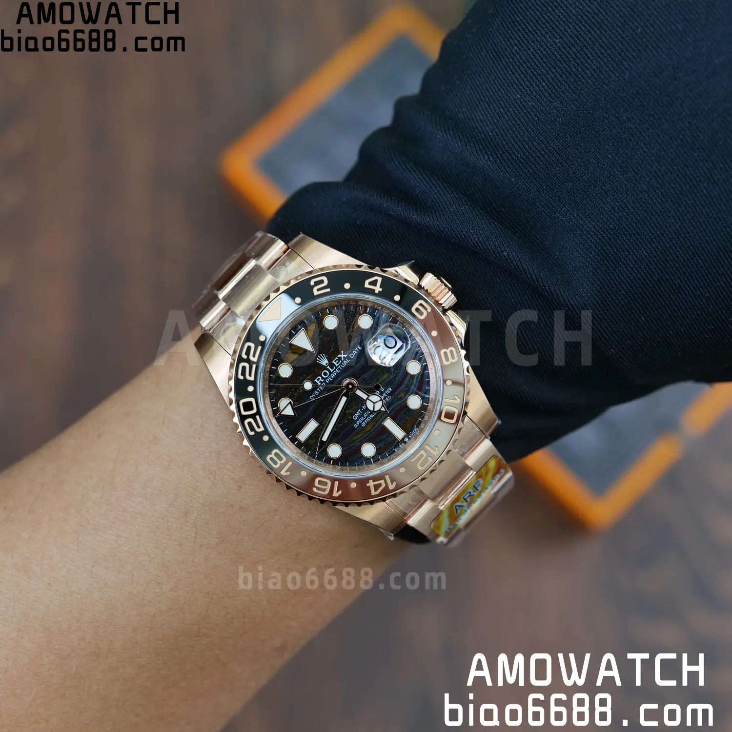 Rolex GMT-Master II M126715CHNR RG ARF Factory 1:1 Best Edition on Oyster Bracelet DD3285 87 efe4f95aa2a3b89 阿默表行AmoWatch