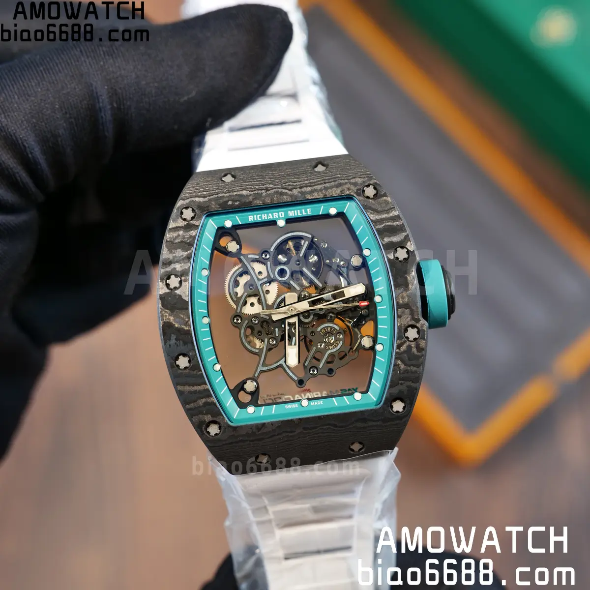 Custom Made Richard Mille RM055 NTPT 'Yas Marina Circuit' Carbon Vaucher RMUL2 Super Clone 100 006f24491effc98 阿默表行AmoWatch