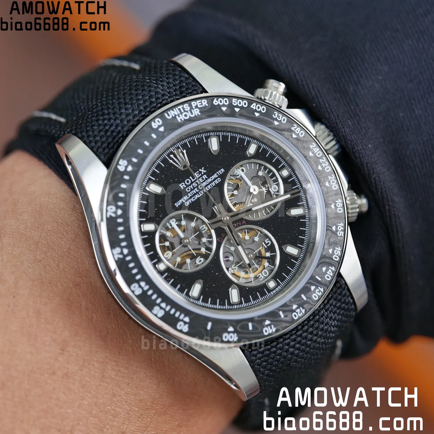 Rolex DIW Ventura Daytona ADGF Best Edition Stars Dial on Black Nylon Strap SA4130 82 0de675ba9904b8d 阿默表行AmoWatch