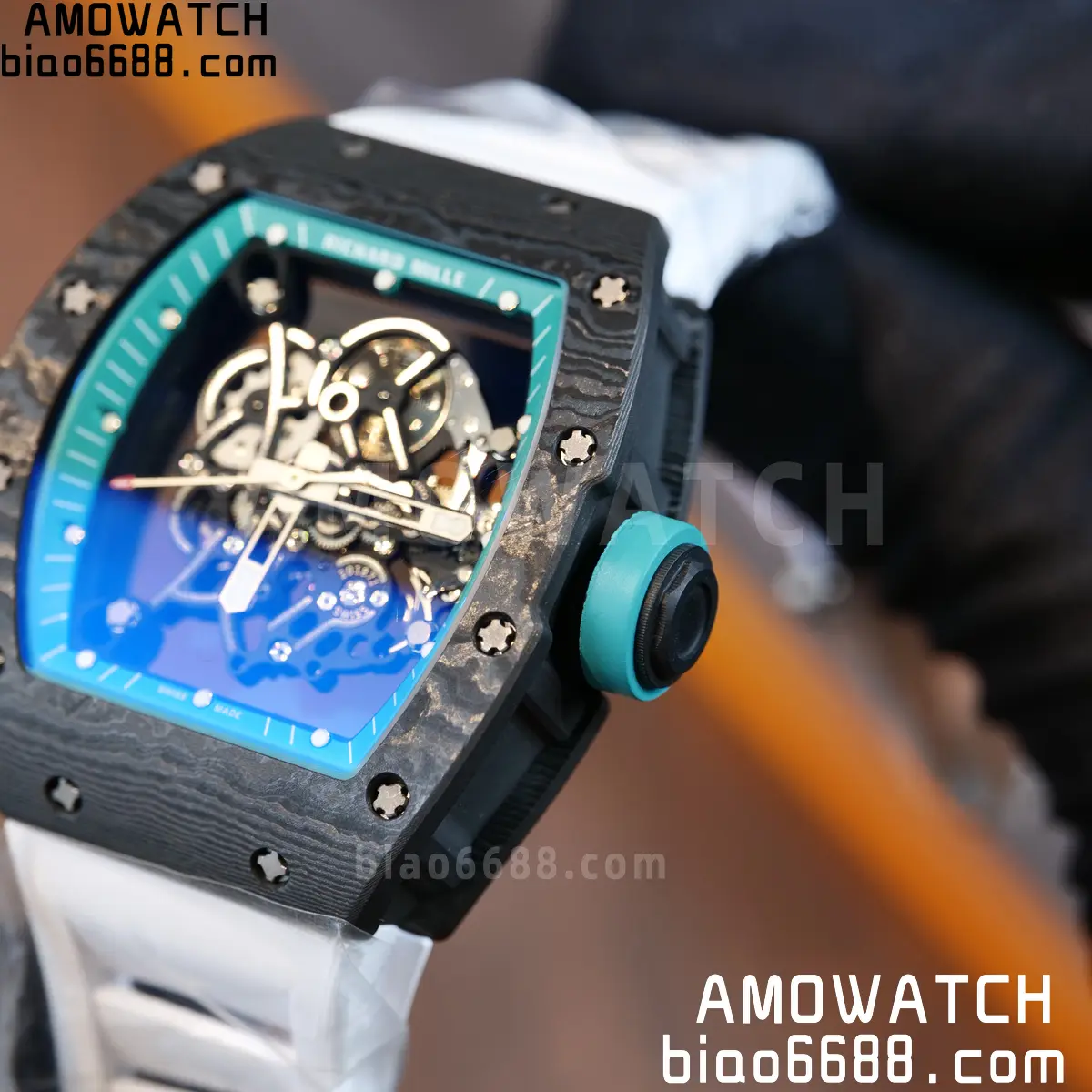 Custom Made Richard Mille RM055 NTPT 'Yas Marina Circuit' Carbon Vaucher RMUL2 Super Clone 109 0eebc0bb32ac3c4 阿默表行AmoWatch