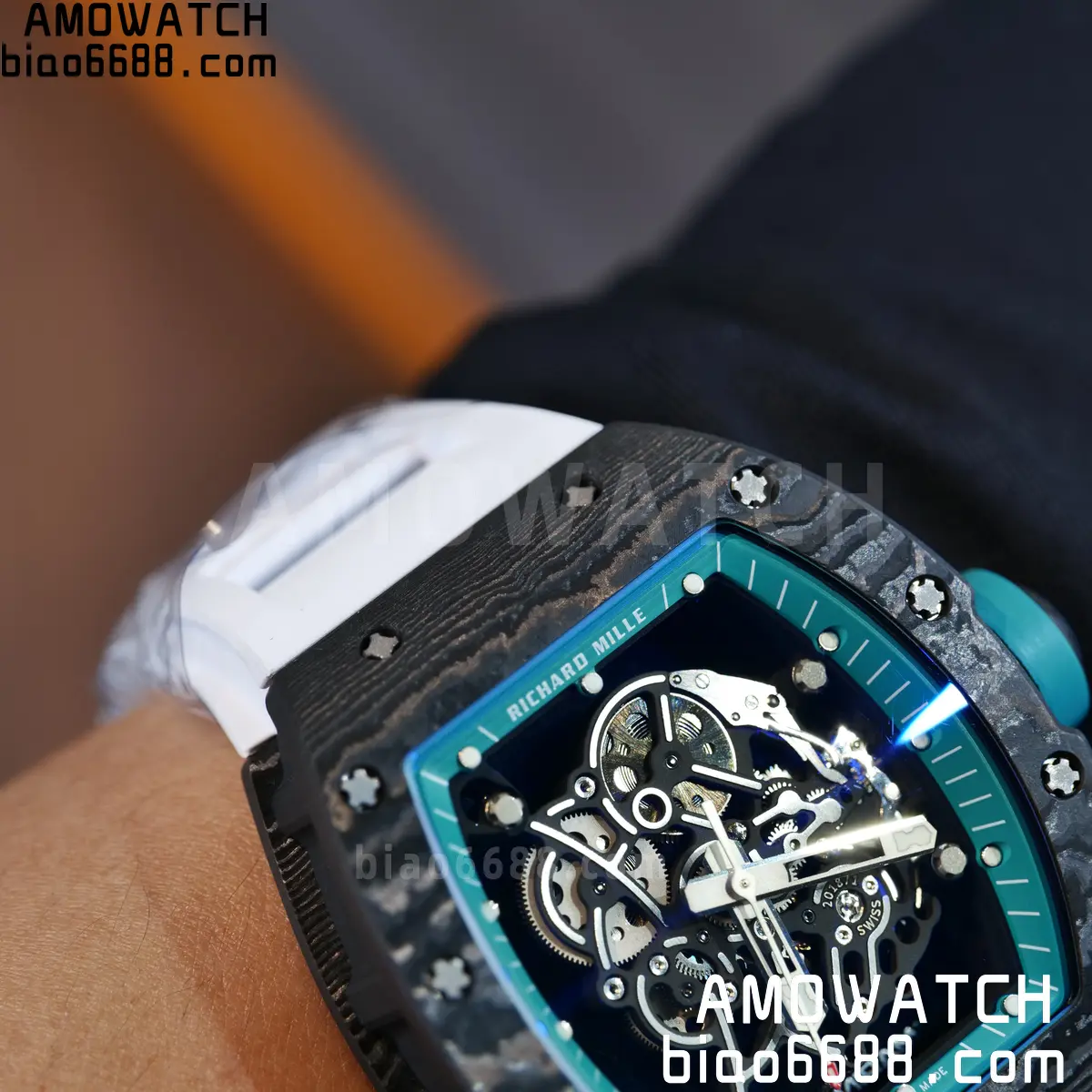 Custom Made Richard Mille RM055 NTPT 'Yas Marina Circuit' Carbon Vaucher RMUL2 Super Clone 136 2cd6321b73599da 阿默表行AmoWatch