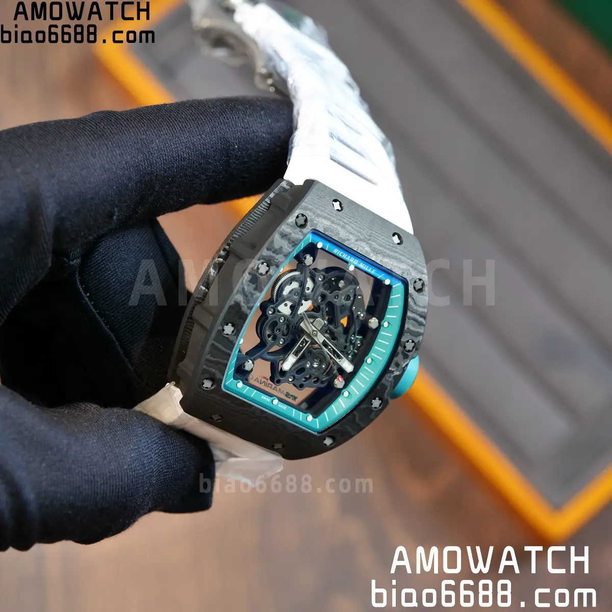 Custom Made Richard Mille RM055 NTPT 'Yas Marina Circuit' Carbon Vaucher RMUL2 Super Clone 130 37244fa706f57b4 阿默表行AmoWatch