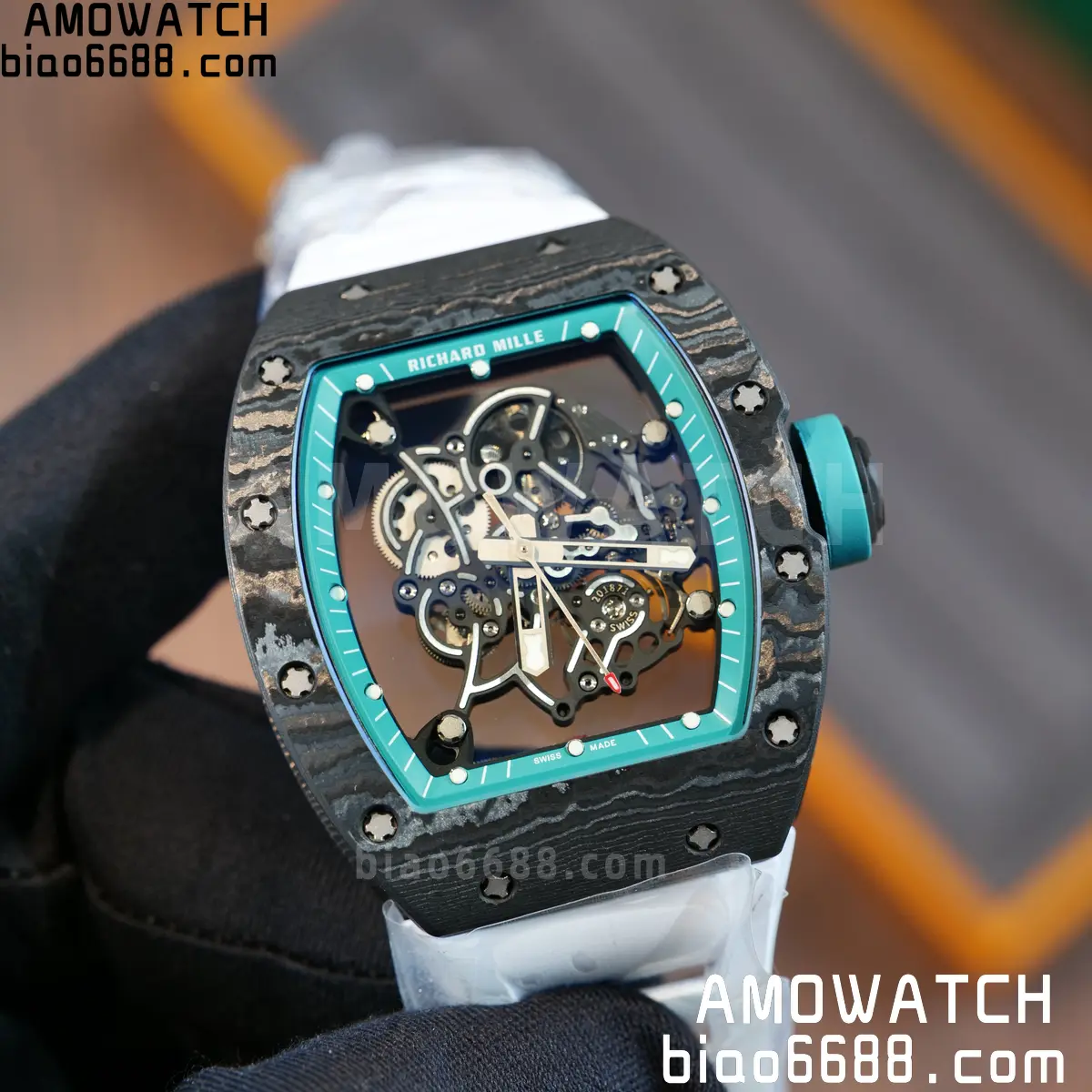 Custom Made Richard Mille RM055 NTPT 'Yas Marina Circuit' Carbon Vaucher RMUL2 Super Clone 131 3db6d2802be1ceb 阿默表行AmoWatch